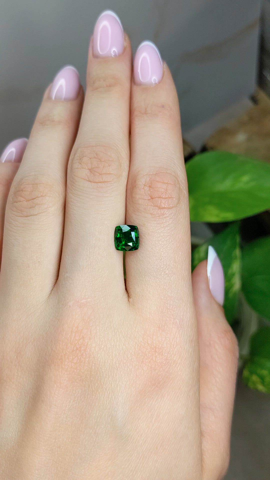 2.15 Ct. Tsavorite Garnet from Tanzania Size Video