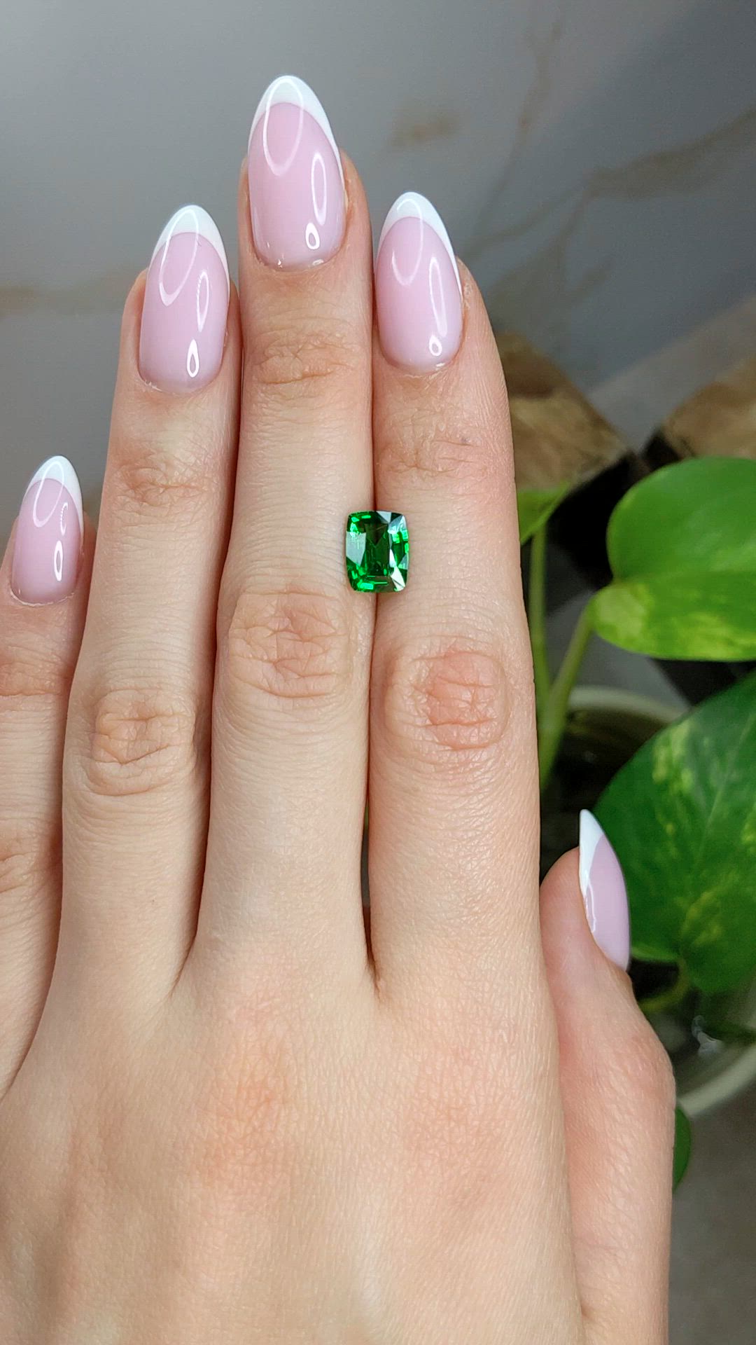 2.18 Ct. Tsavorite Garnet from Tanzania Size Video