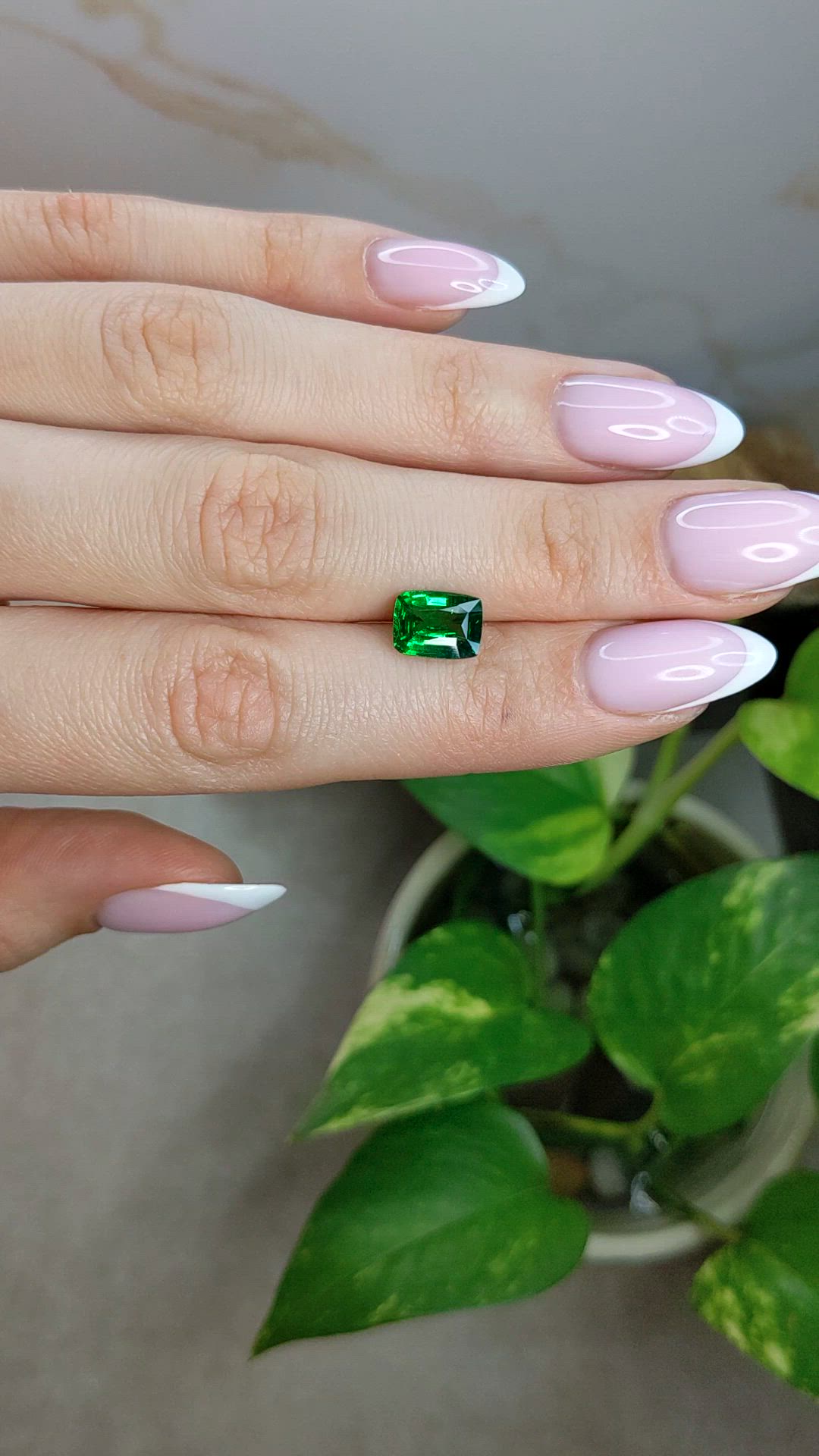 2.18 Ct. Tsavorite Garnet from Tanzania Size Video