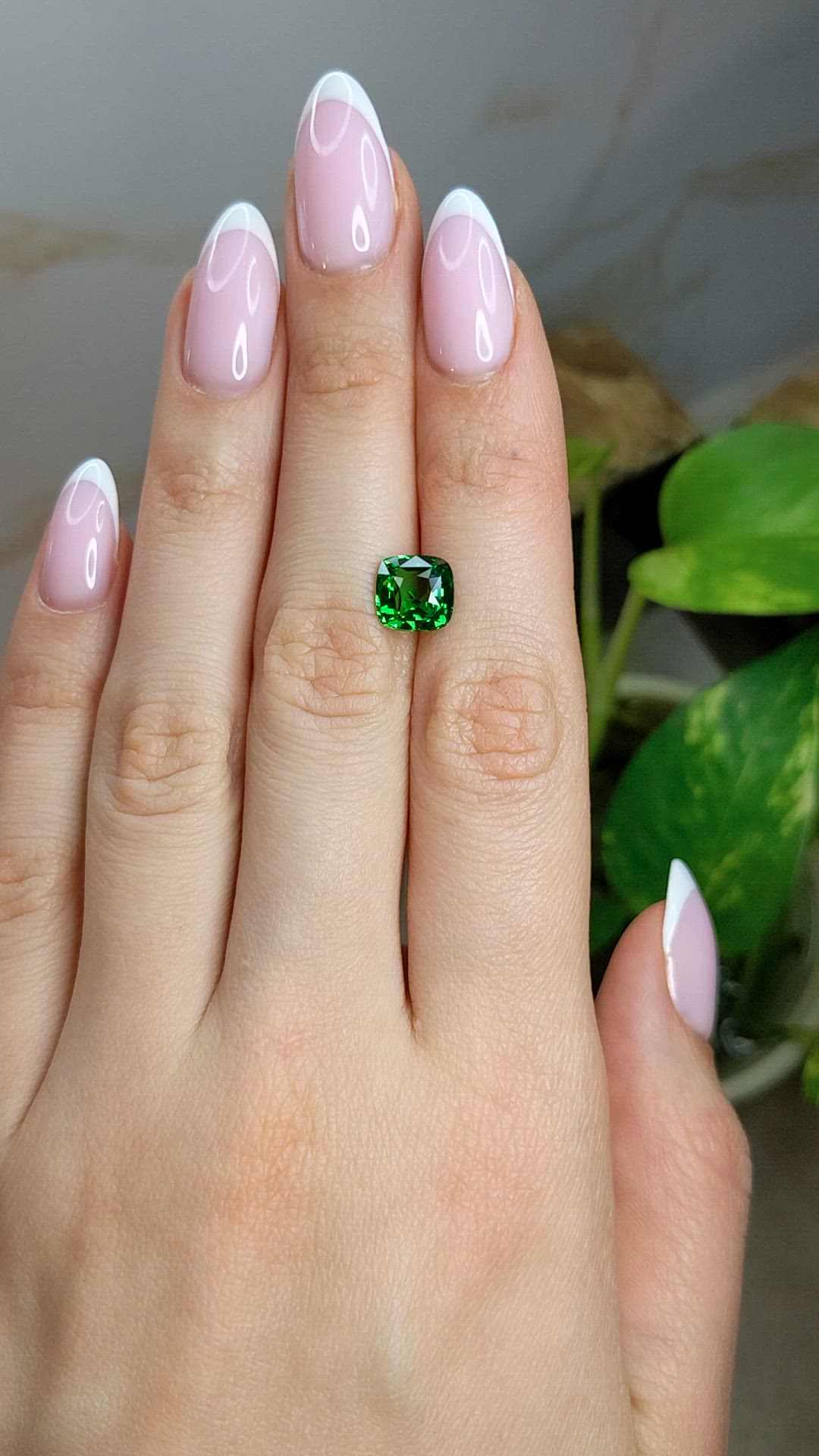 2.77 Ct. Tsavorite Garnet from Tanzania Size Video