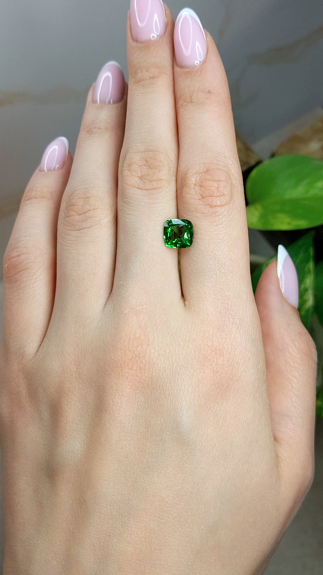 2.77 Ct. Tsavorite Garnet from Tanzania Size Video