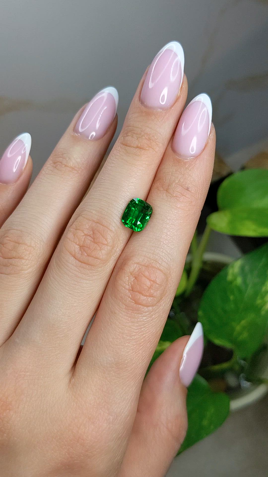 3.11 Ct. Tsavorite Garnet from Tanzania Size Video
