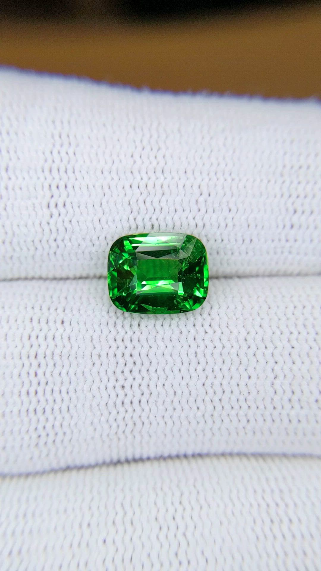 3.11 Ct. Tsavorite Garnet from Tanzania Size Video
