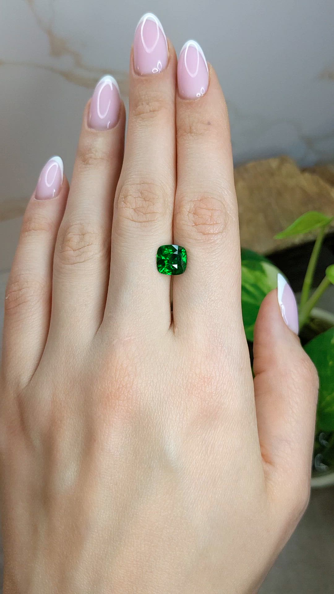 3.12 Ct. Tsavorite Garnet from Tanzania Size Video