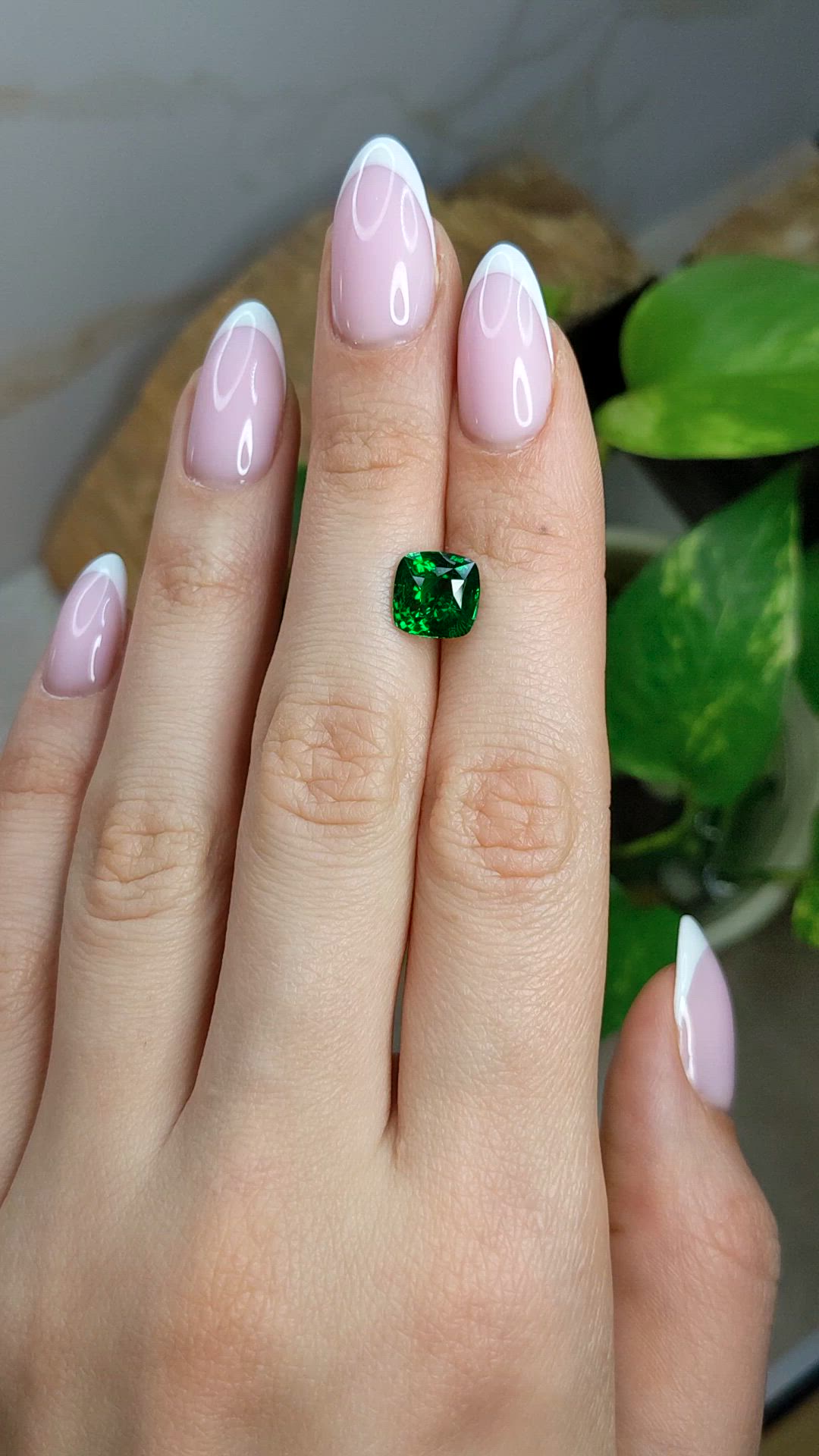 3.12 Ct. Tsavorite Garnet from Tanzania Size Video