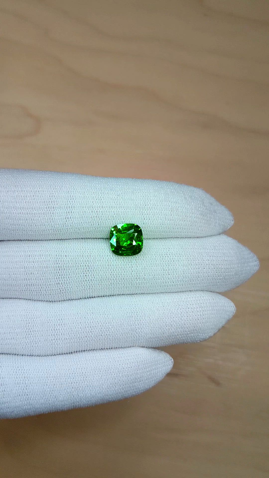 3.59 Ct. Tsavorite Garnet from Tanzania Size Video