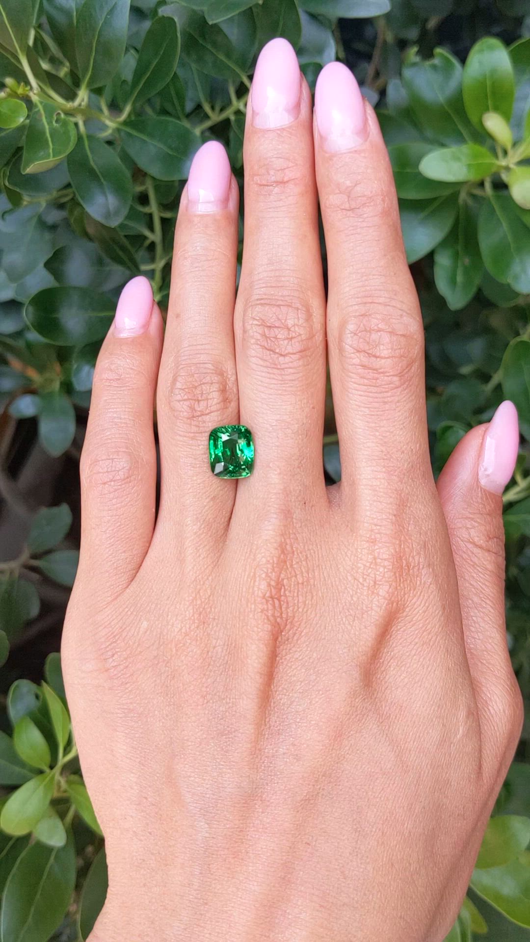 4.09 Ct. Tsavorite Garnet from Tanzania Size Video