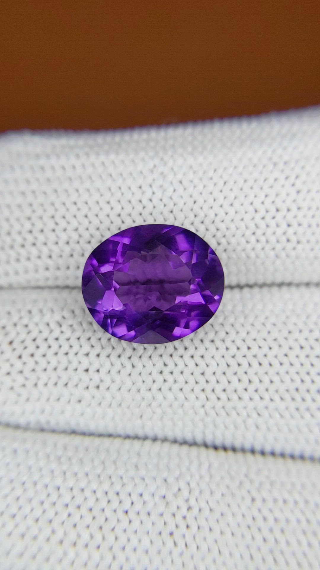 5.78 Ct. Purple Amethyst from Brazil Size Video