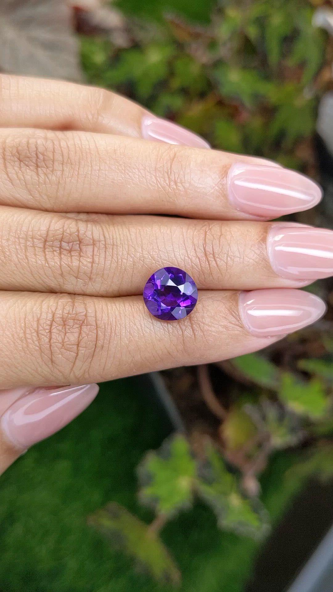 3.31 Ct. Purple Amethyst from Brazil Size Video