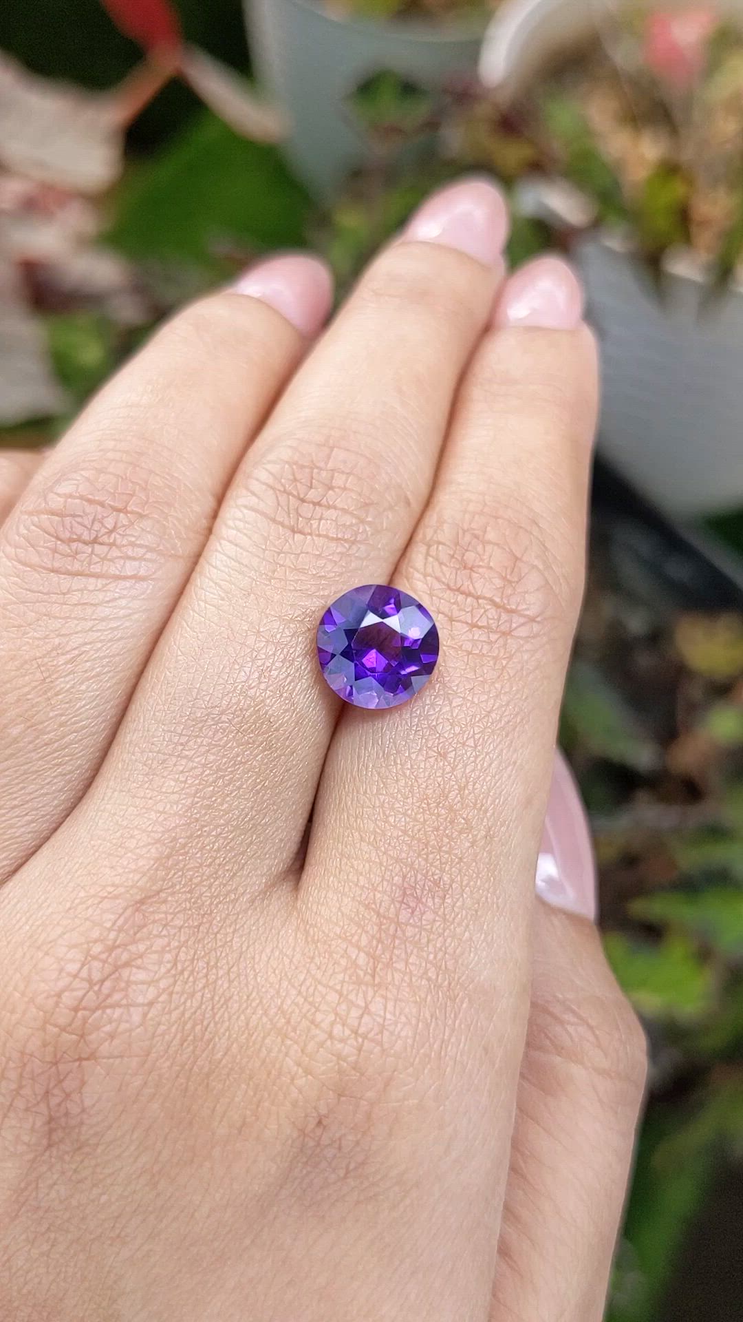 3.31 Ct. Purple Amethyst from Brazil Size Video