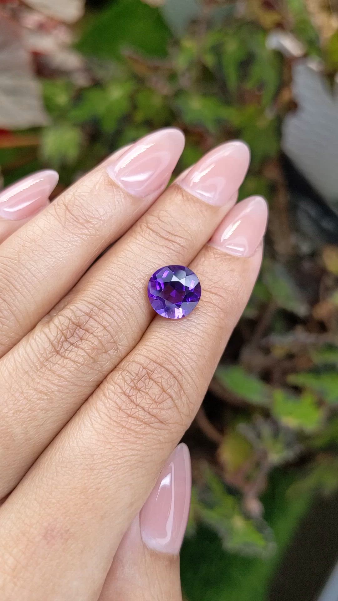 3.31 Ct. Purple Amethyst from Brazil Size Video