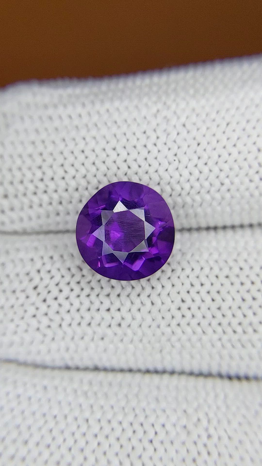 3.31 Ct. Purple Amethyst from Brazil Size Video