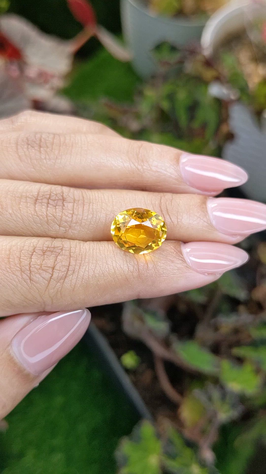 5.67 Ct. Yellow Citrine from Brazil Size Video