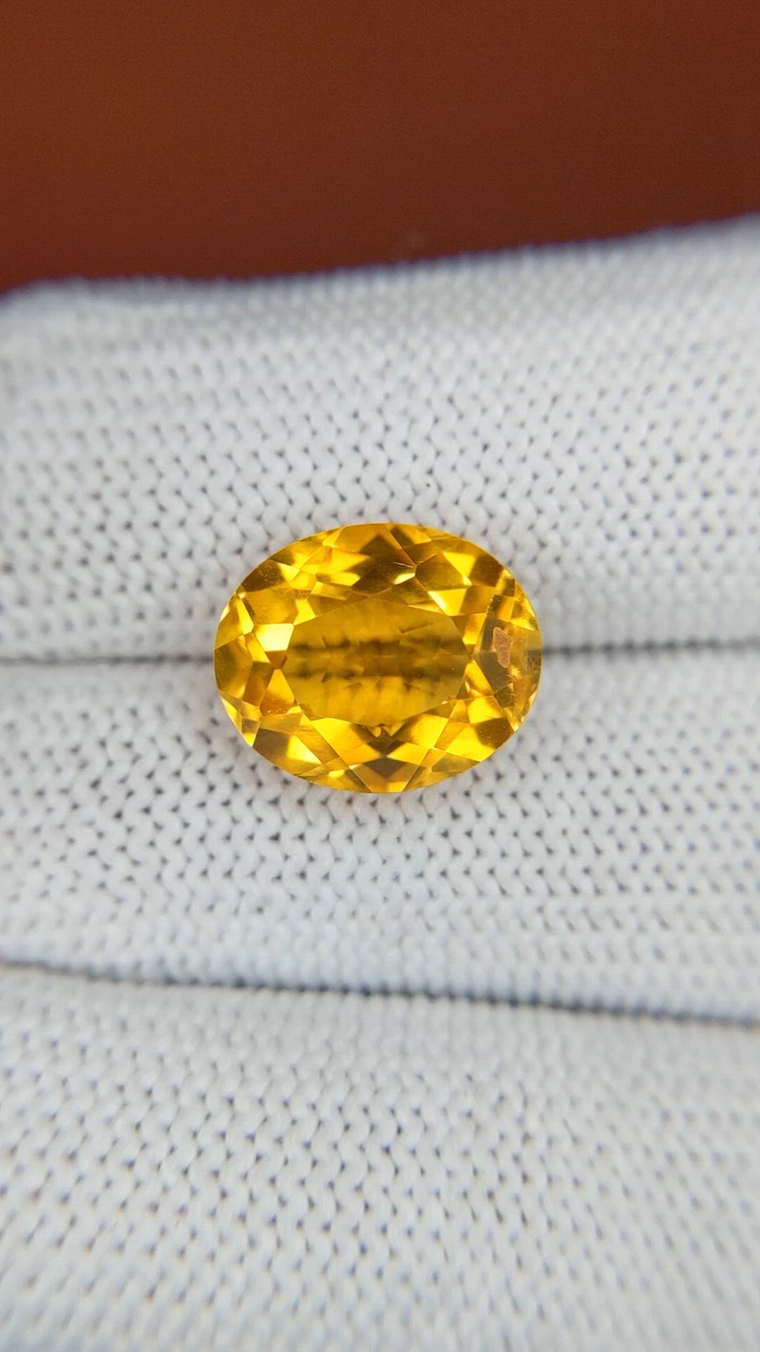 5.67 Ct. Yellow Citrine from Brazil Size Video