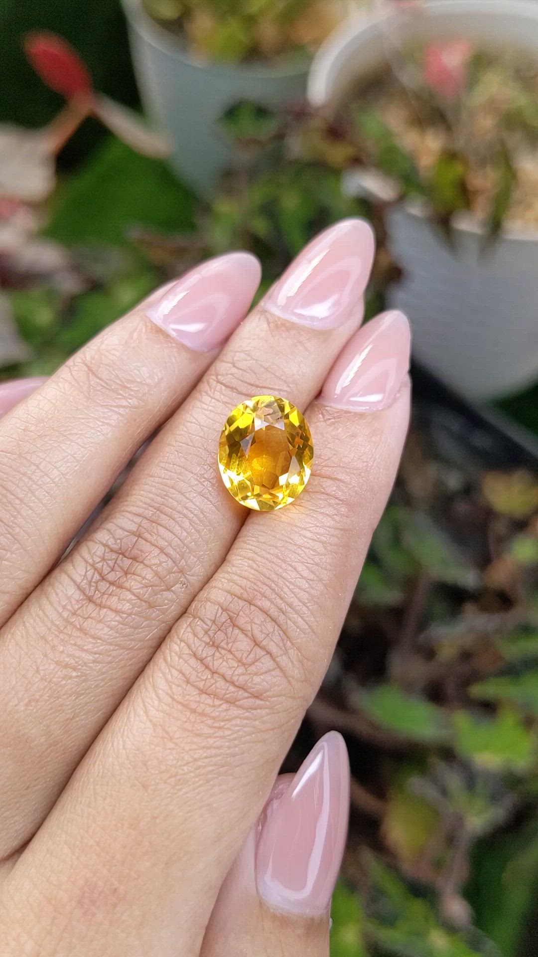 5.67 Ct. Yellow Citrine from Brazil Size Video