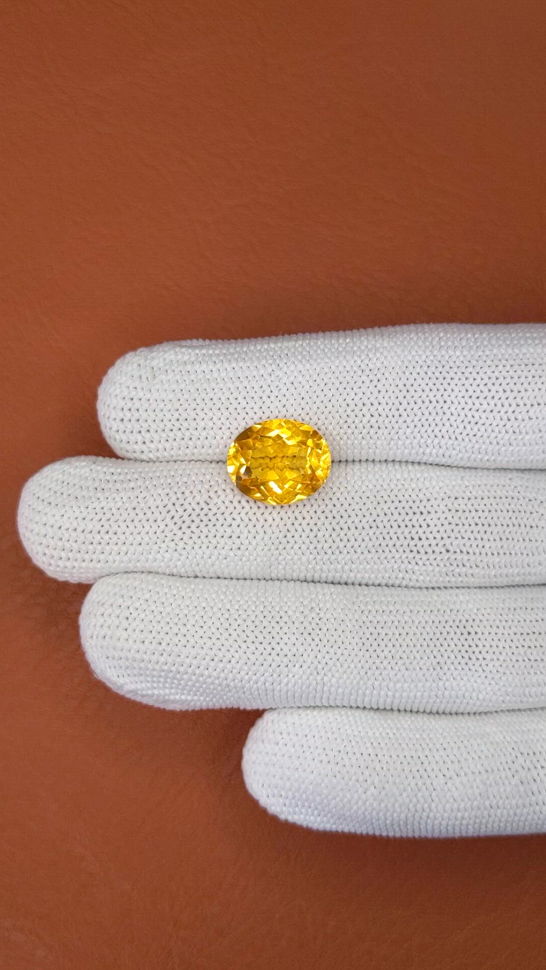 5.67 Ct. Yellow Citrine from Brazil Size Video