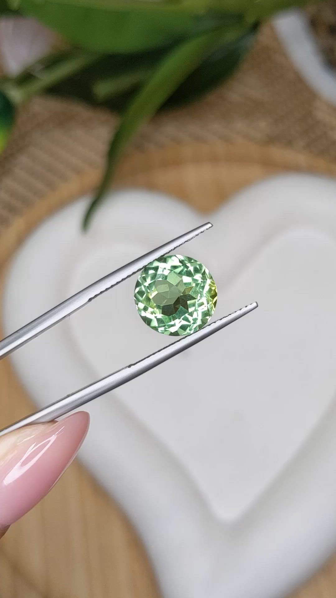 5.96 Ct. Green Prasiolite from Brazil Size Video