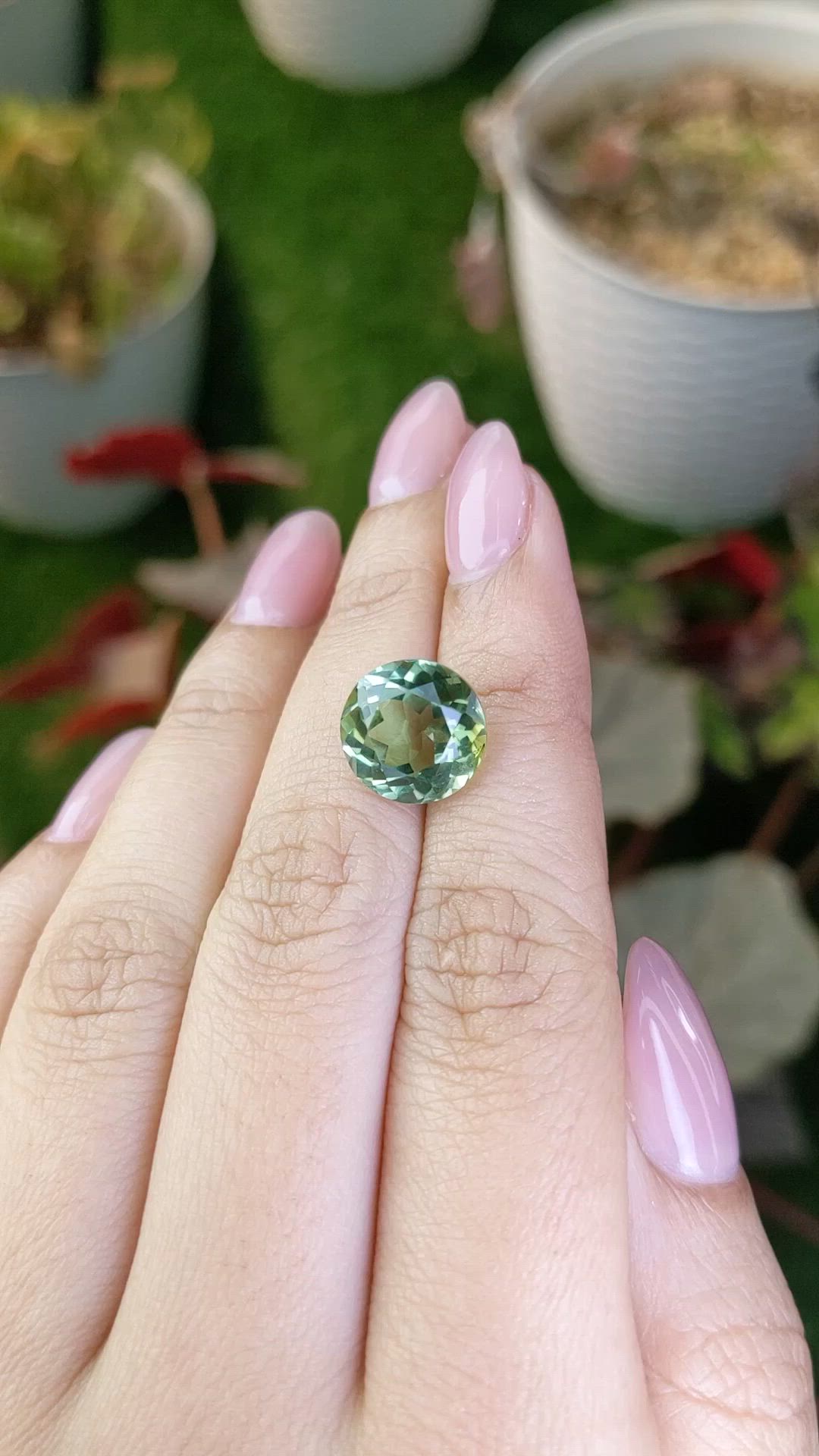 5.96 Ct. Green Prasiolite from Brazil Size Video