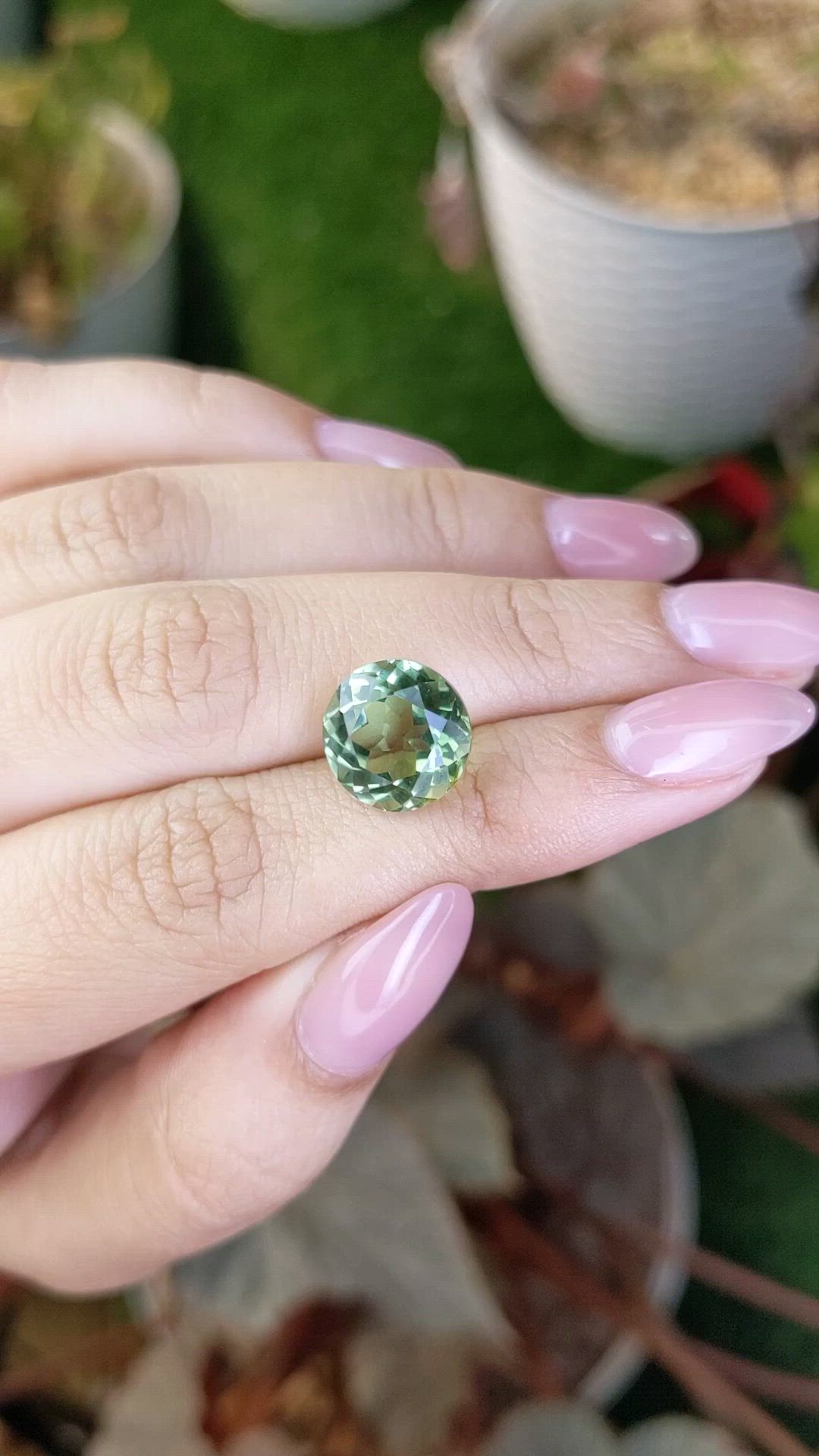5.96 Ct. Green Prasiolite from Brazil Size Video