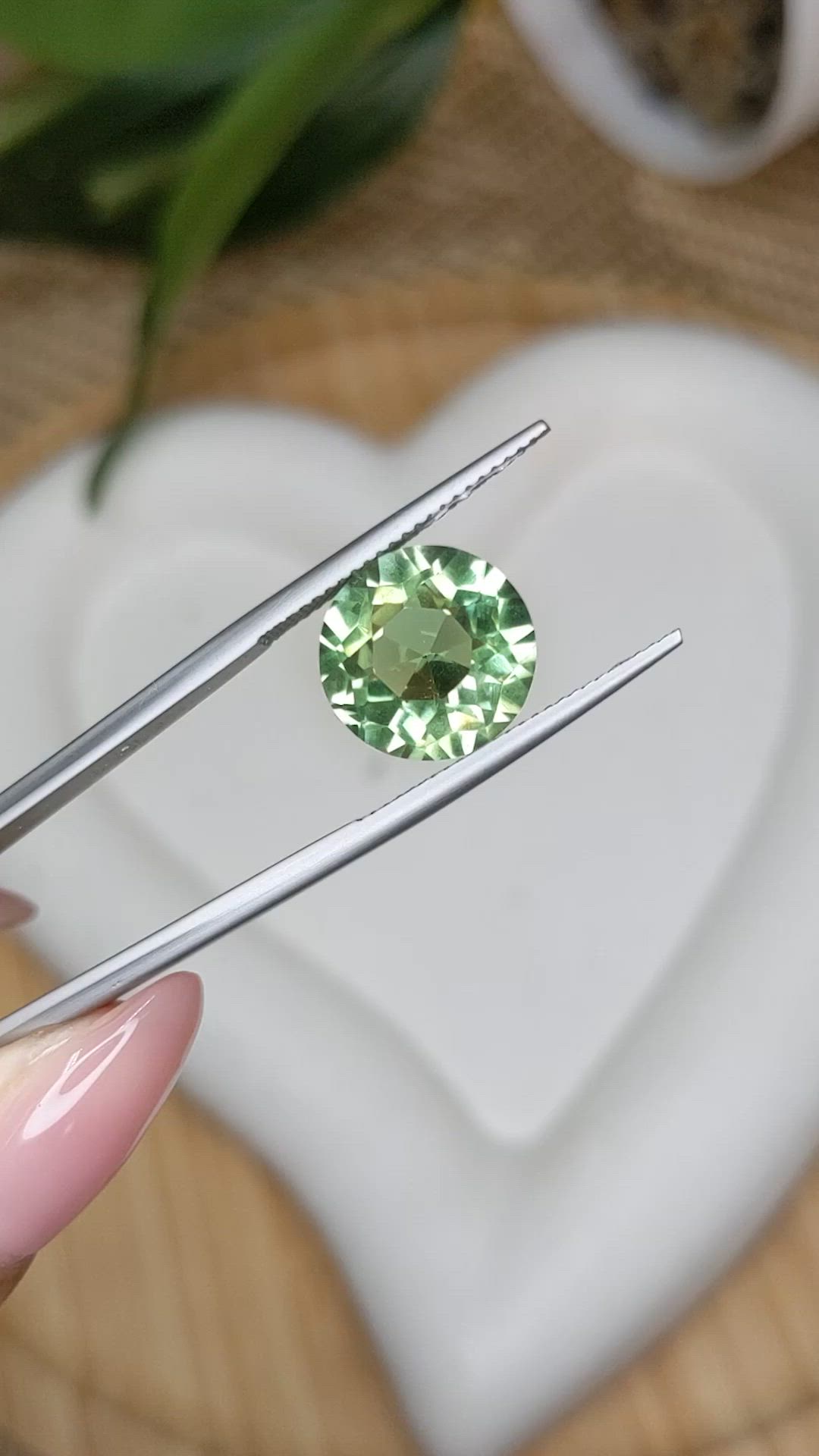 5.96 Ct. Green Prasiolite from Brazil Size Video