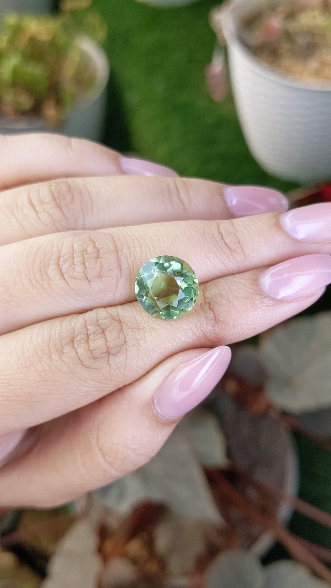 5.96 Ct. Green Prasiolite from Brazil Size Video