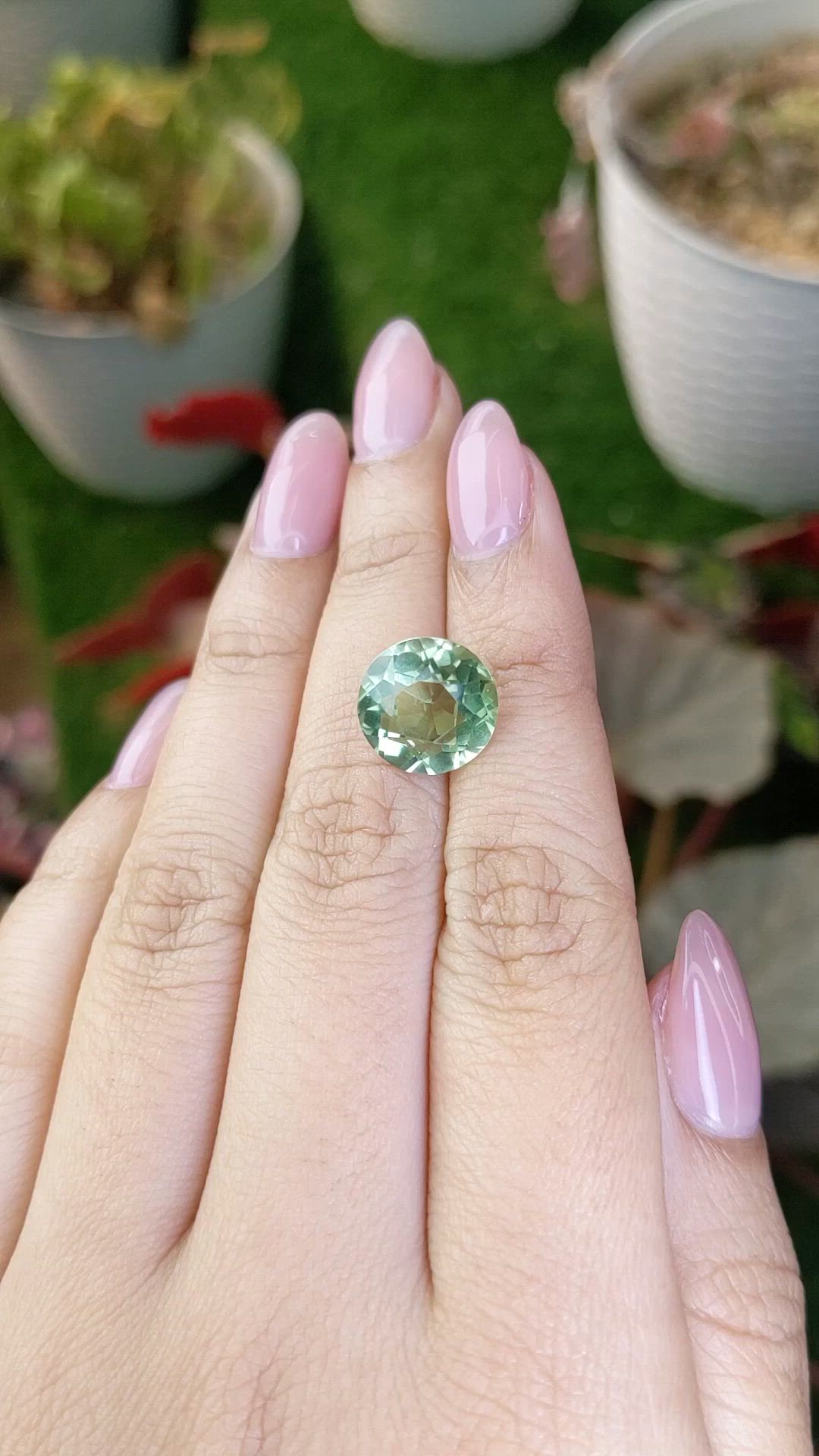 5.96 Ct. Green Prasiolite from Brazil Size Video