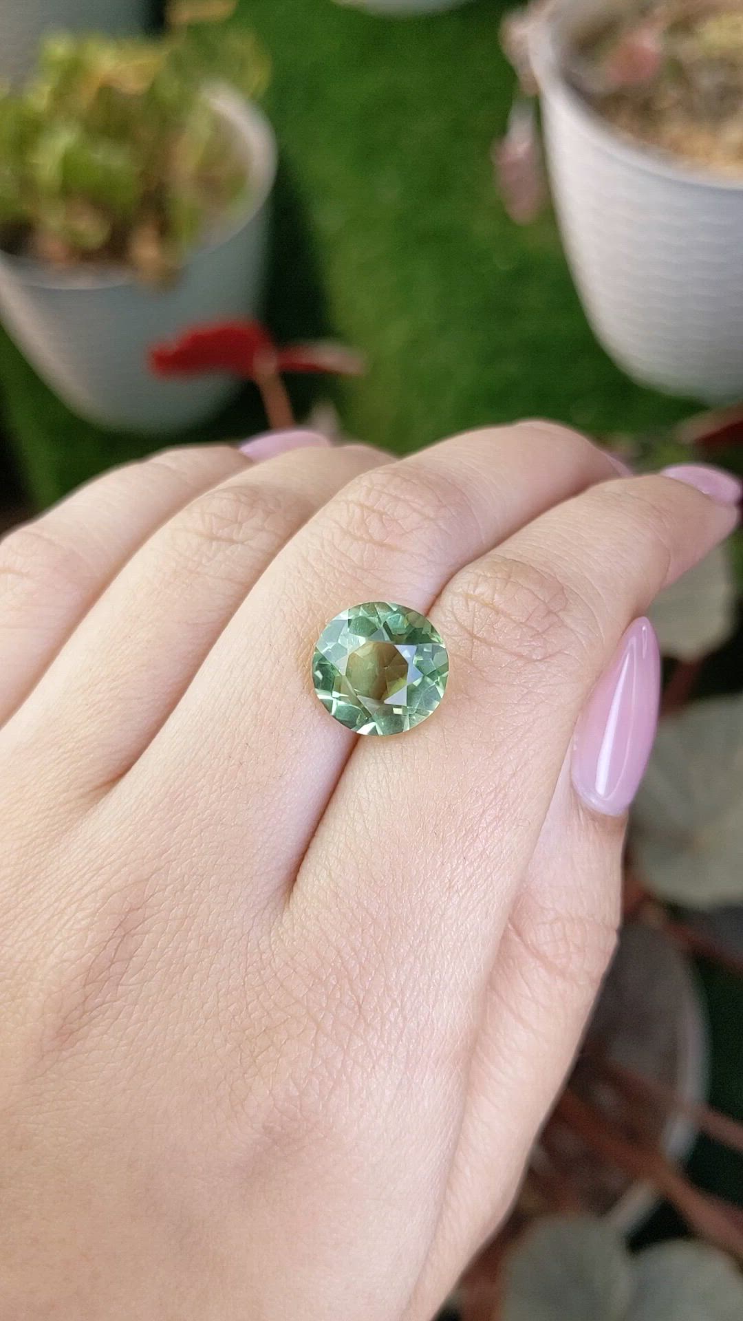 5.96 Ct. Green Prasiolite from Brazil Size Video