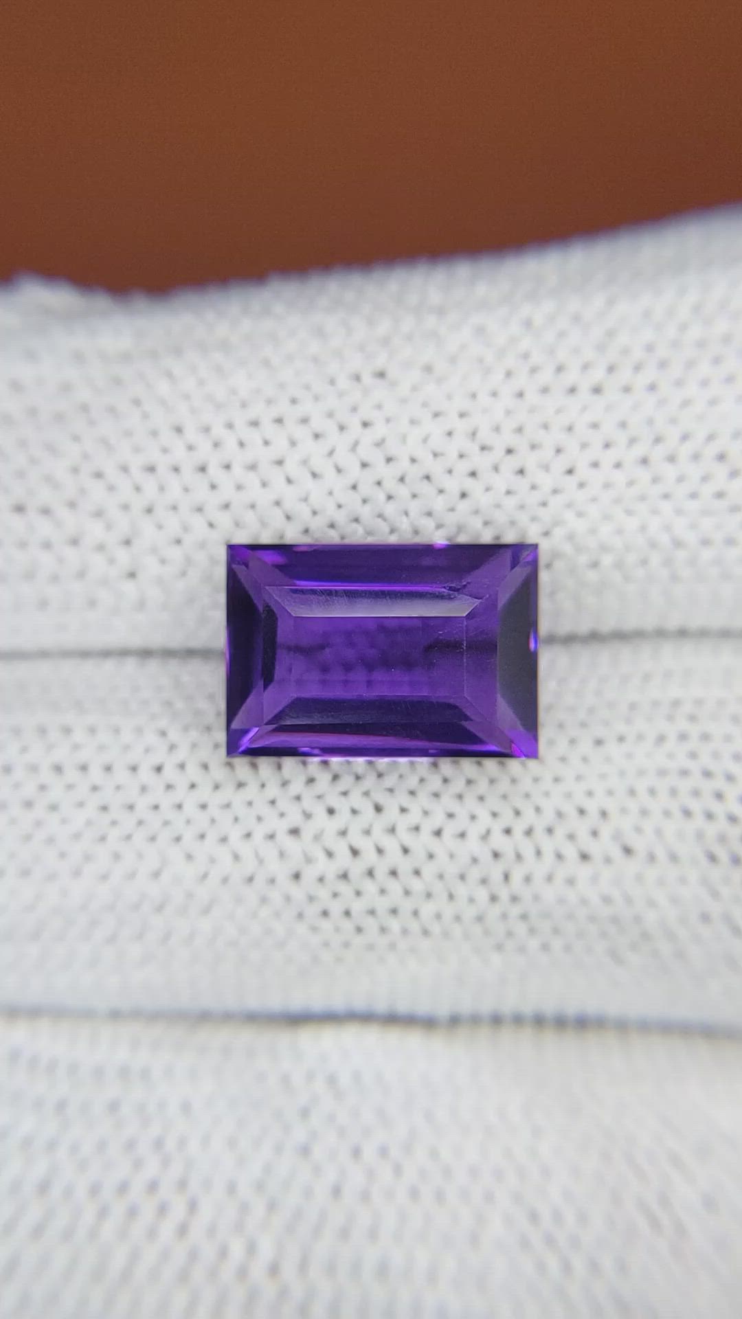 6.05 Ct. Purple Amethyst from Ceylon (Sri Lanka) Size Video