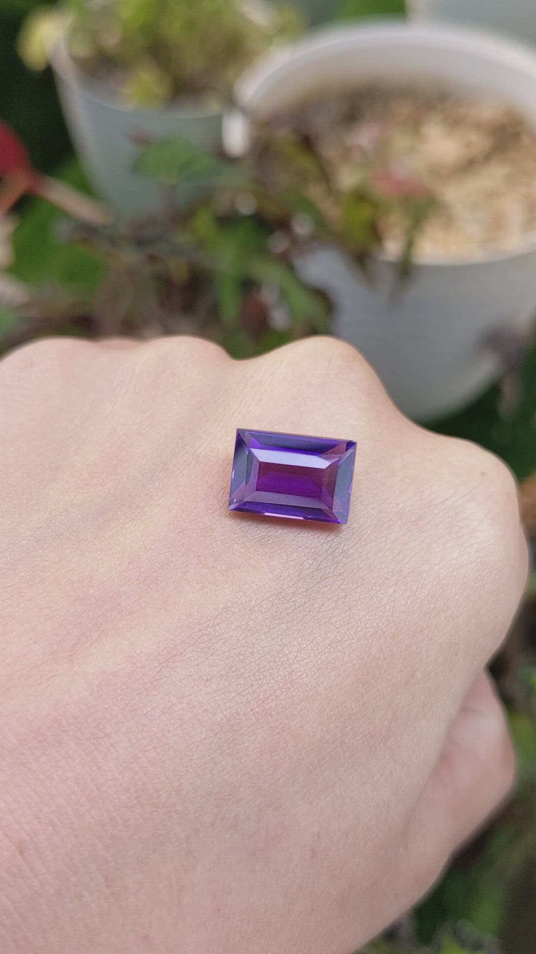 6.05 Ct. Purple Amethyst from Ceylon (Sri Lanka) Size Video