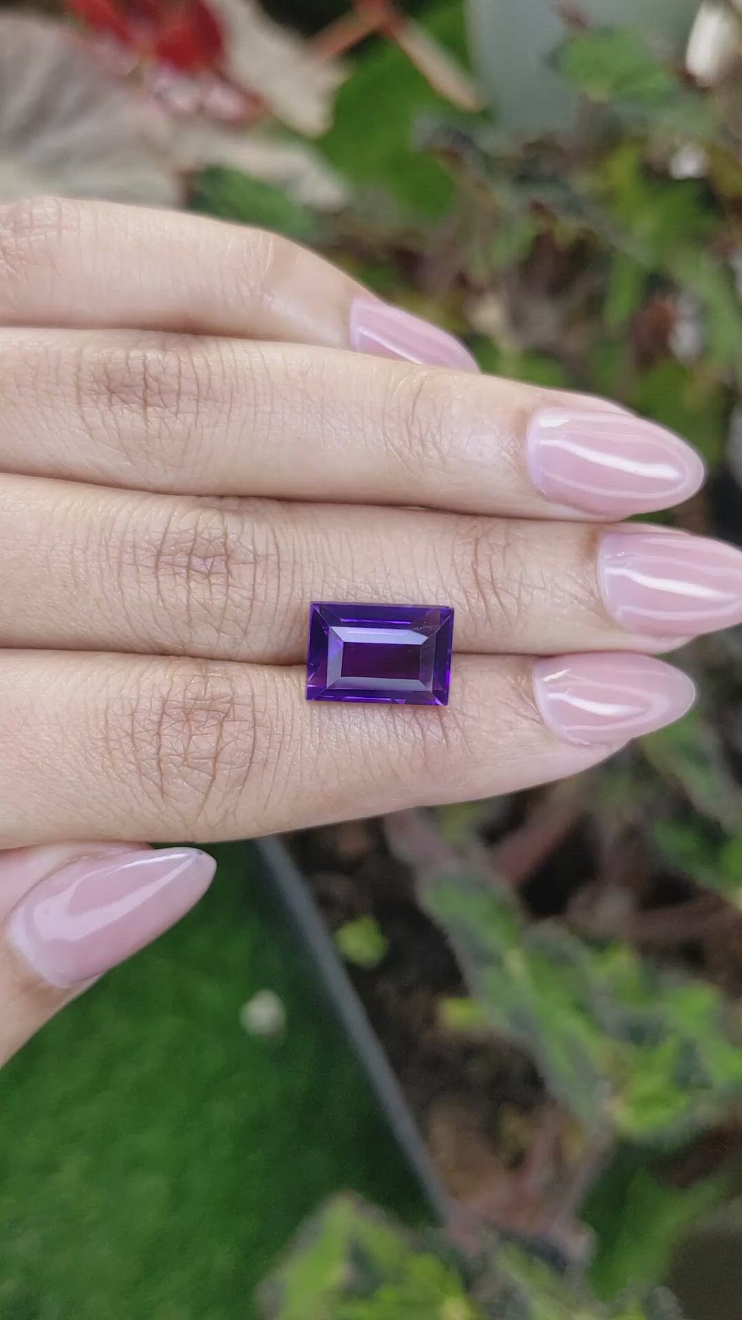 6.05 Ct. Purple Amethyst from Ceylon (Sri Lanka) Size Video
