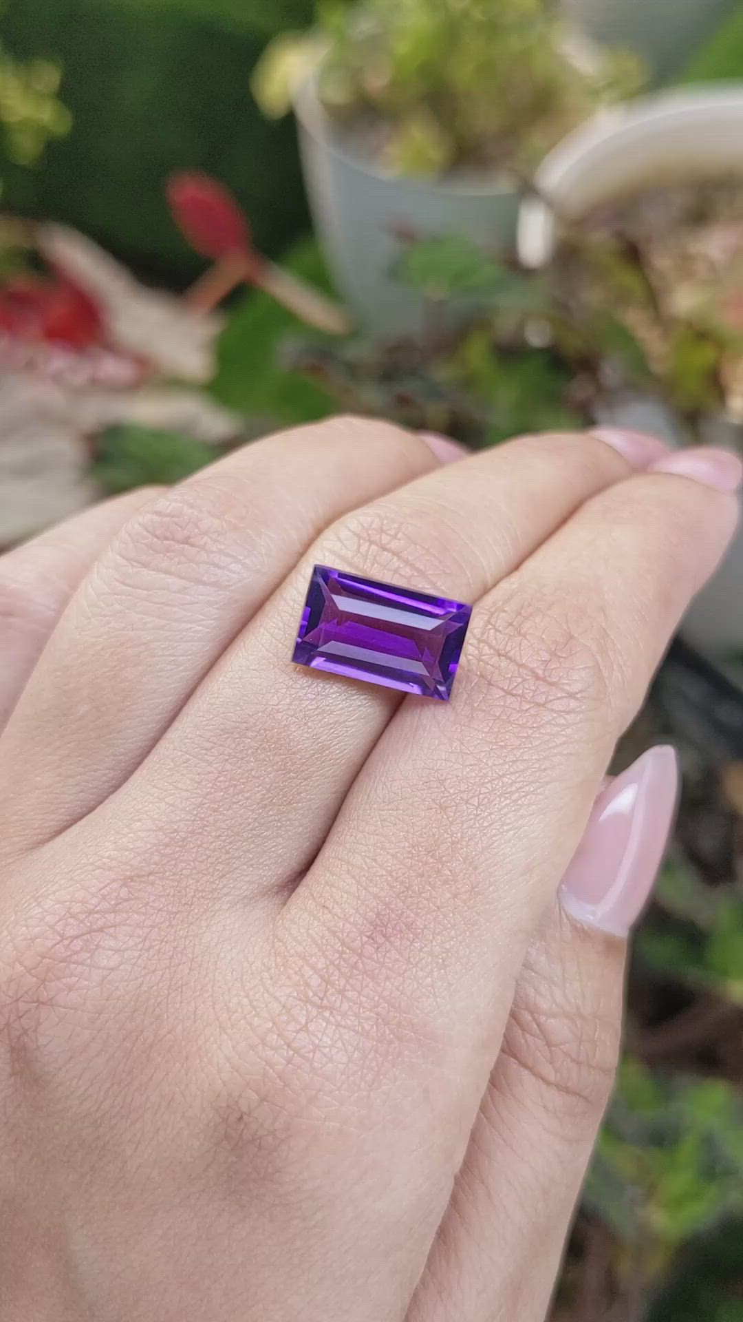5.70 Ct. Purple Amethyst from Ceylon (Sri Lanka) Size Video