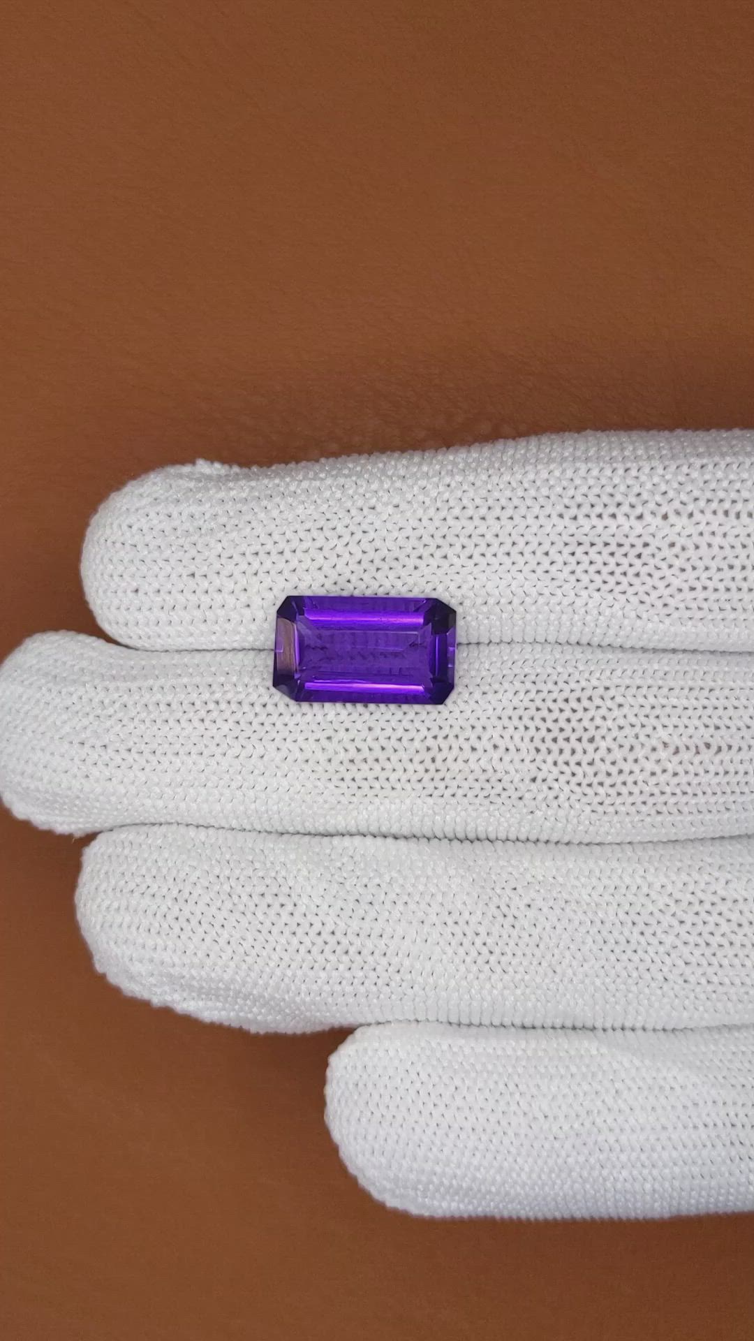 6.28 Ct. Purple Amethyst from Ceylon (Sri Lanka) Size Video