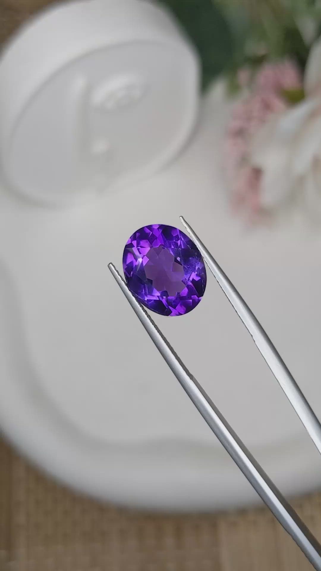 6.07 Ct. Purple Amethyst from Ceylon (Sri Lanka) Size Video