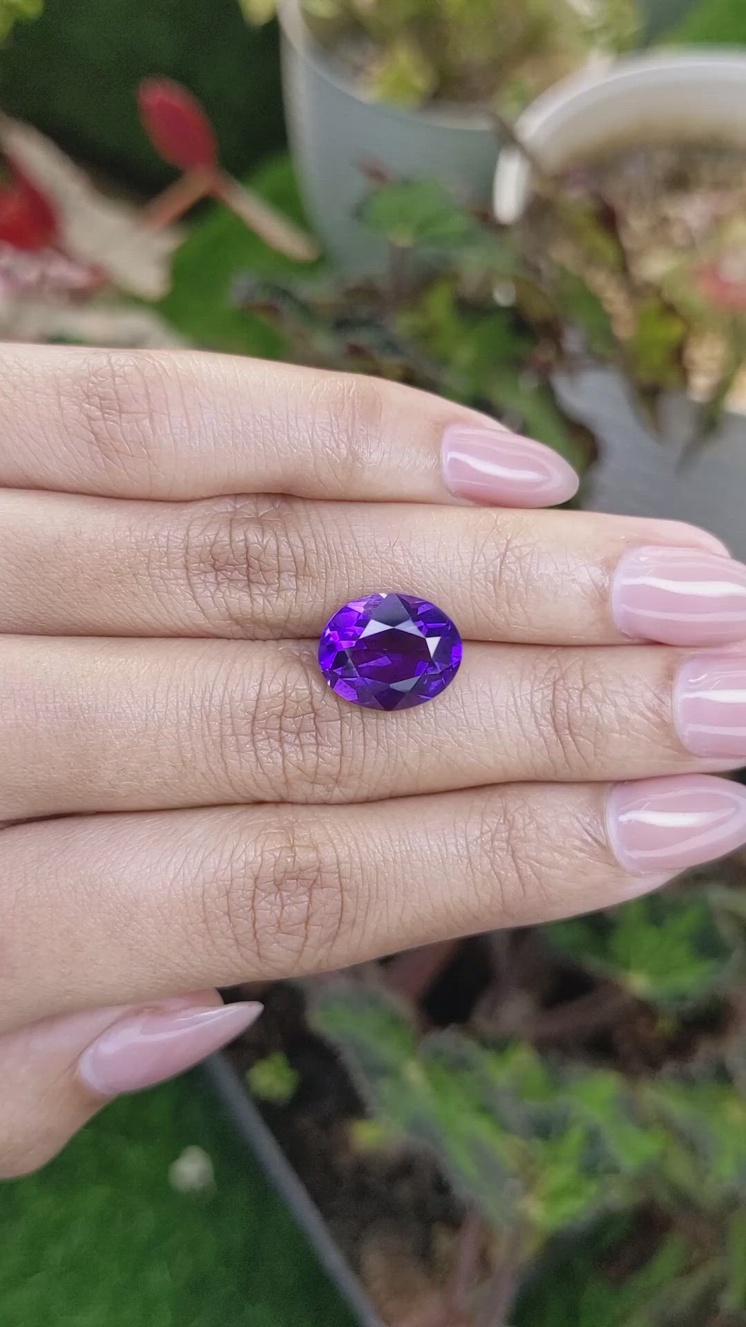 6.07 Ct. Purple Amethyst from Ceylon (Sri Lanka) Size Video