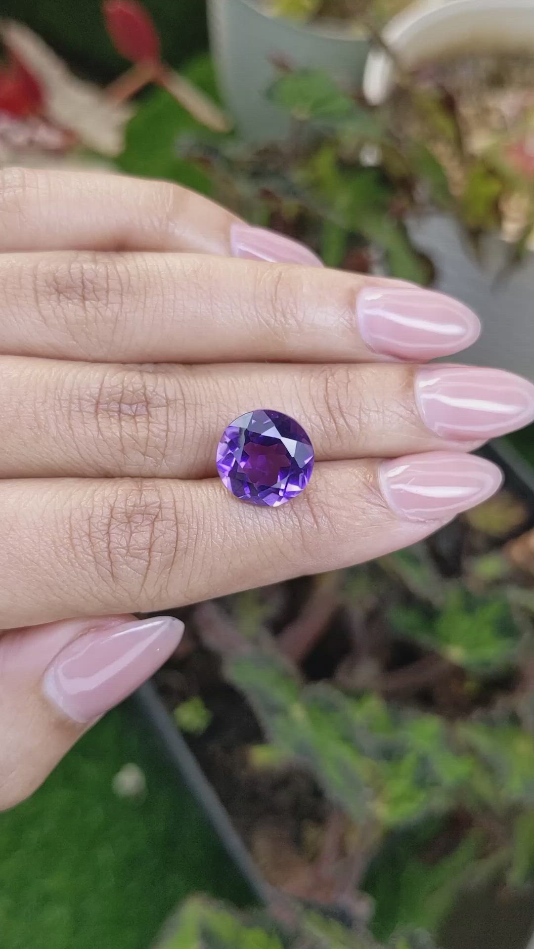 6.05 Ct. Purple Amethyst from Ceylon (Sri Lanka) Size Video