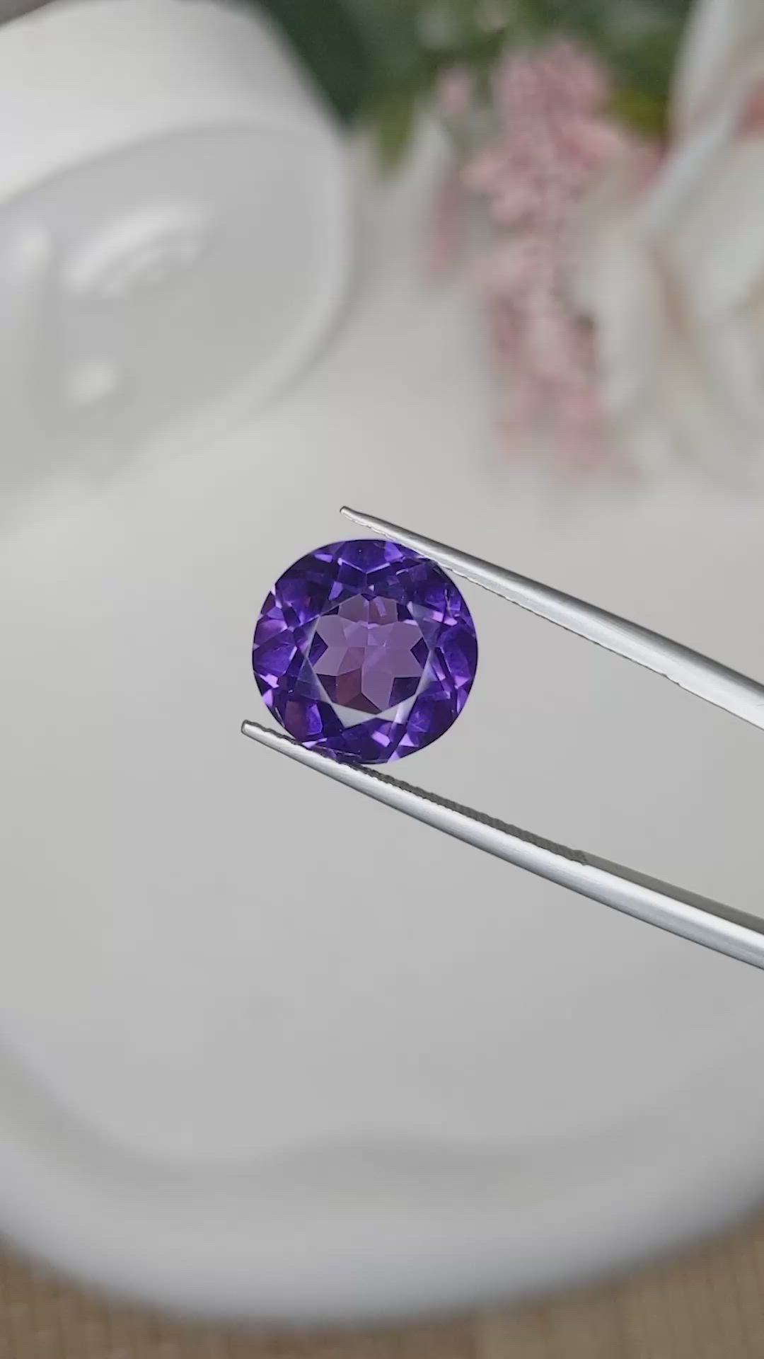 6.05 Ct. Purple Amethyst from Ceylon (Sri Lanka) Size Video