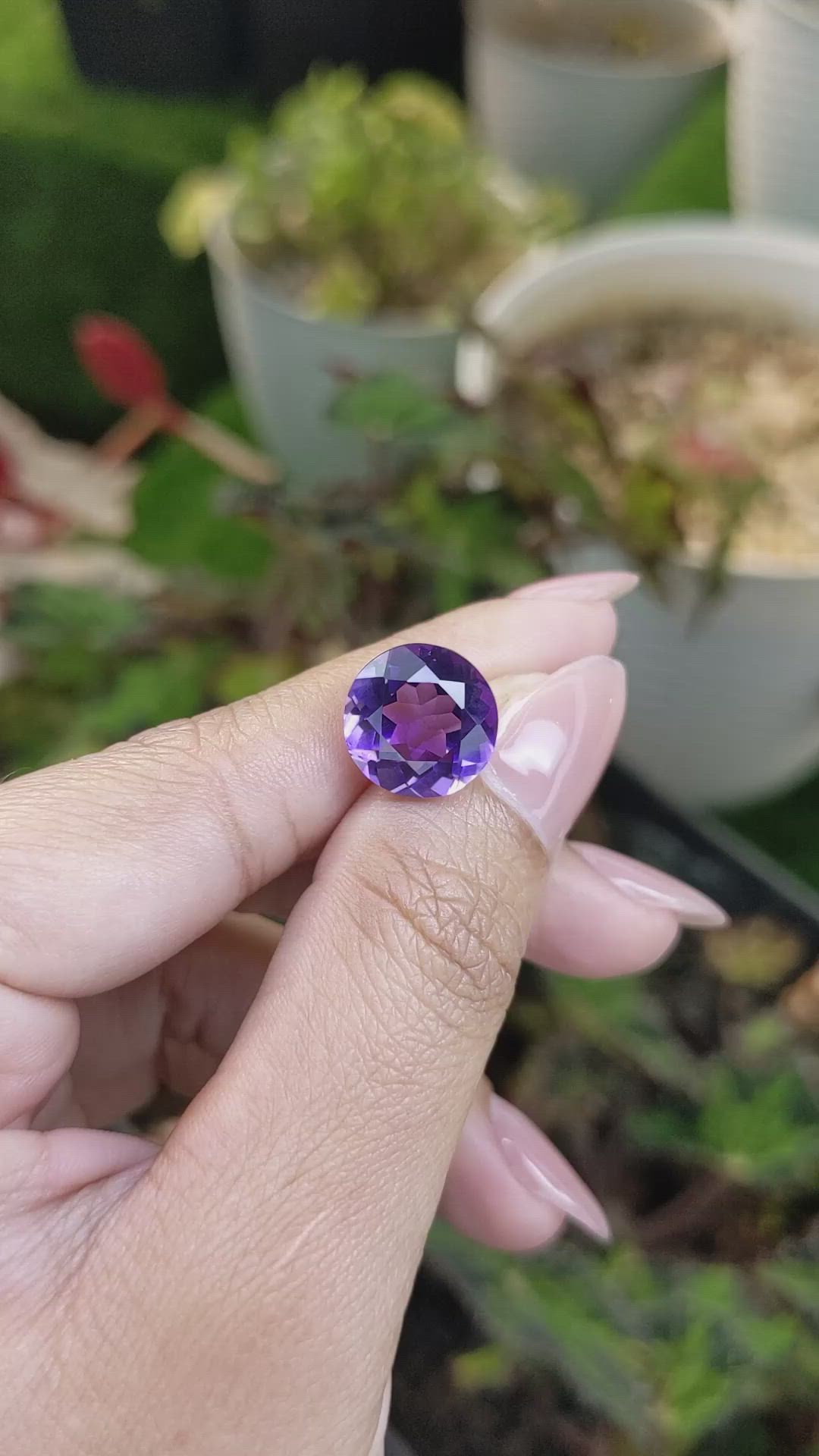 6.05 Ct. Purple Amethyst from Ceylon (Sri Lanka) Size Video