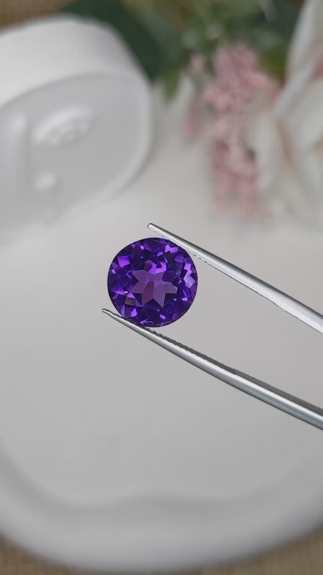6.17 Ct. Purple Amethyst from Ceylon (Sri Lanka) Size Video