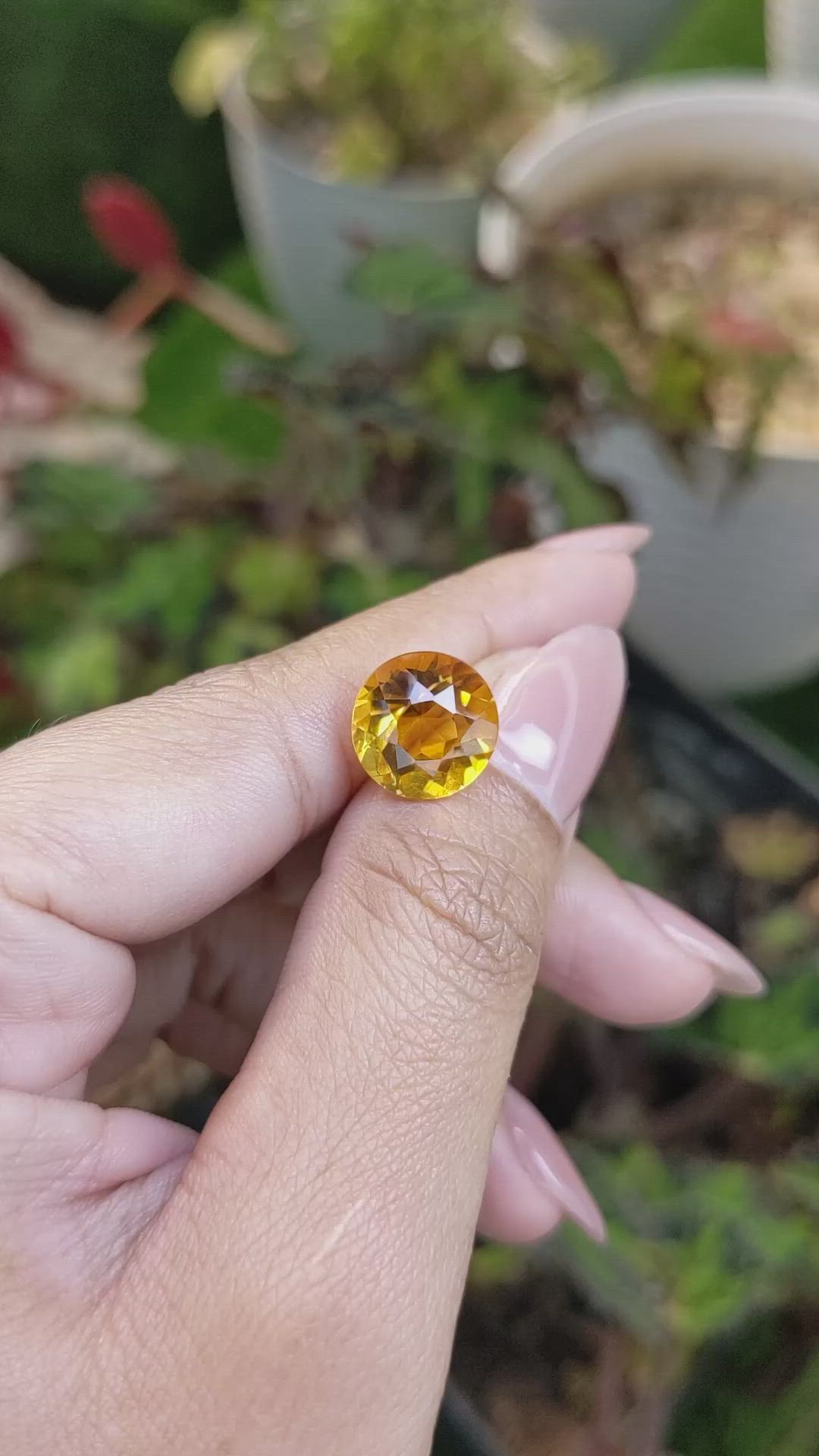 5.03 Ct. Orangish Yellow Citrine from Ceylon (Sri Lanka) Size Video