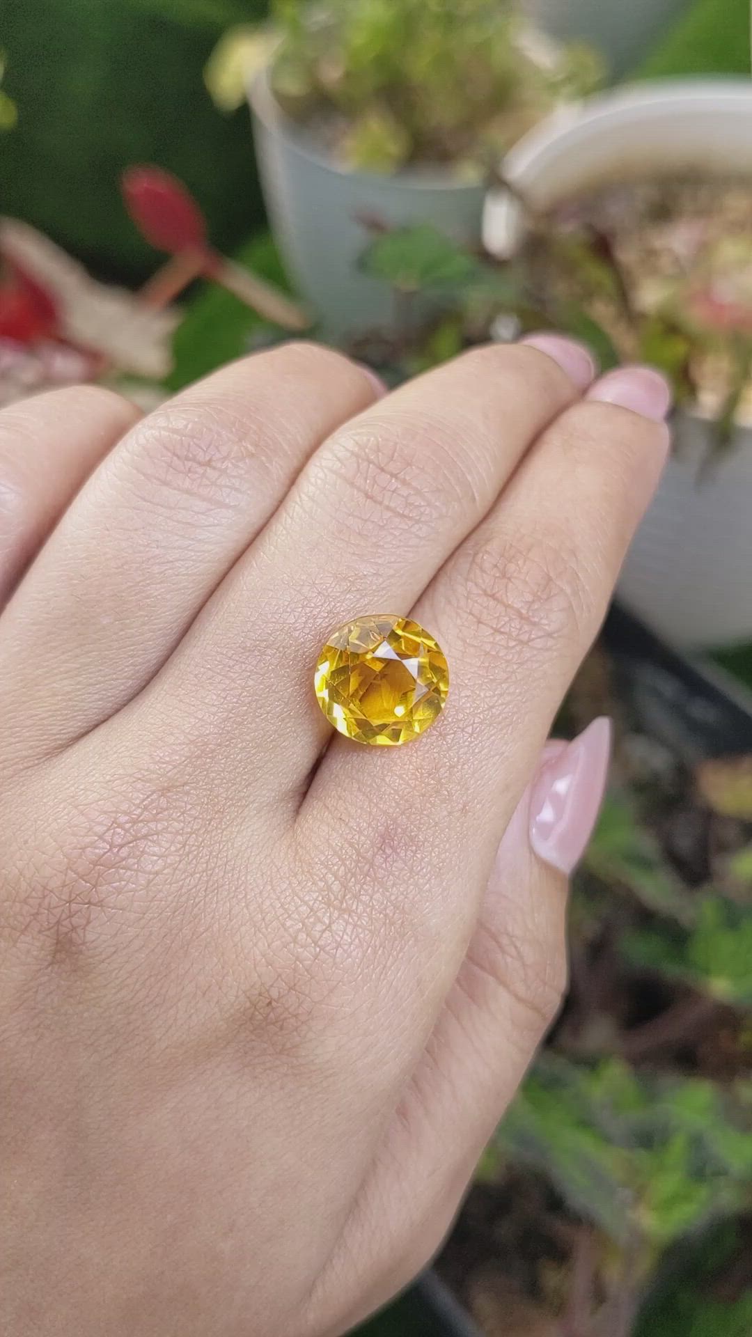 6.40 Ct. Yellow Citrine from Ceylon (Sri Lanka) Size Video