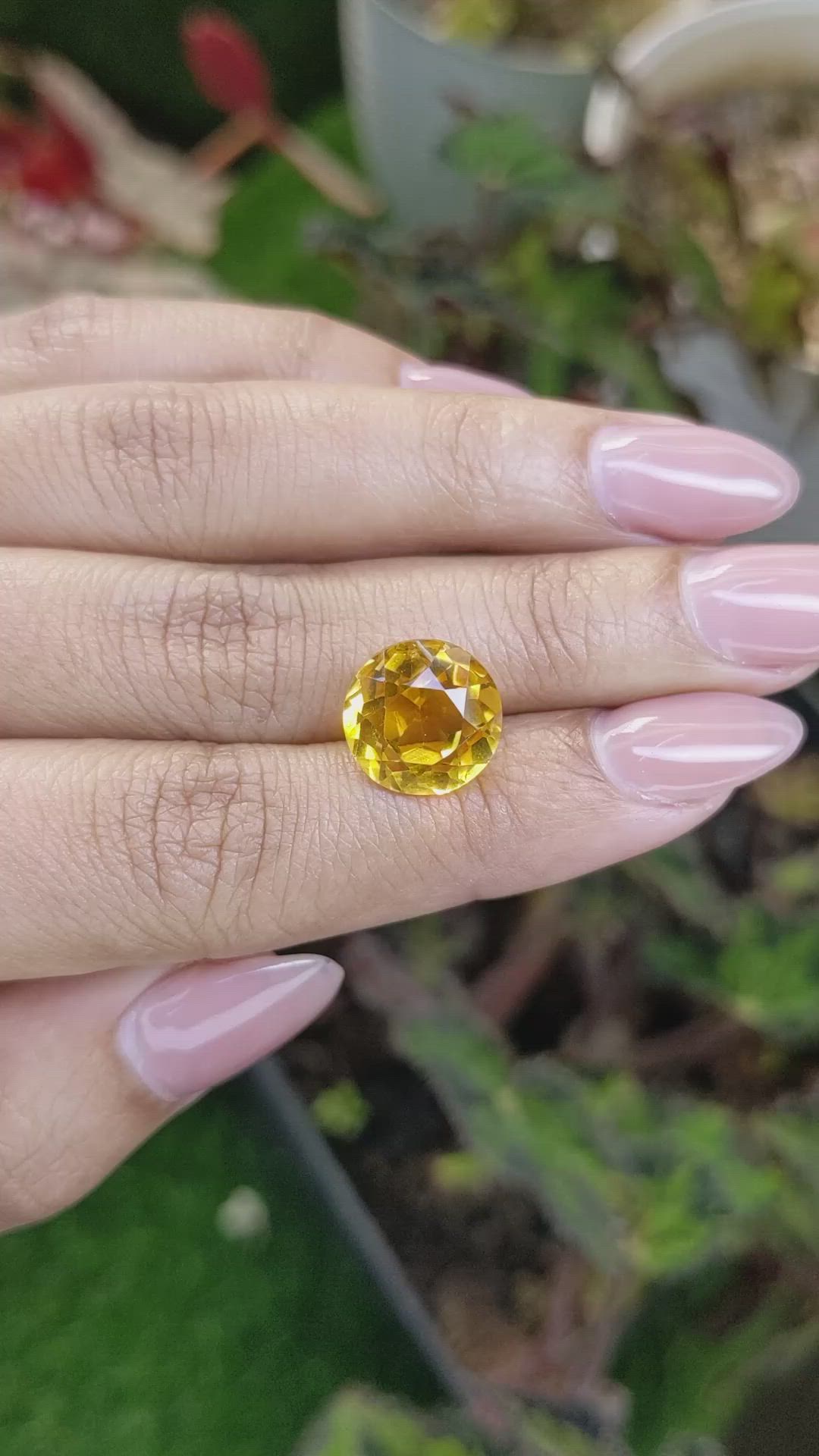 6.40 Ct. Yellow Citrine from Ceylon (Sri Lanka) Size Video