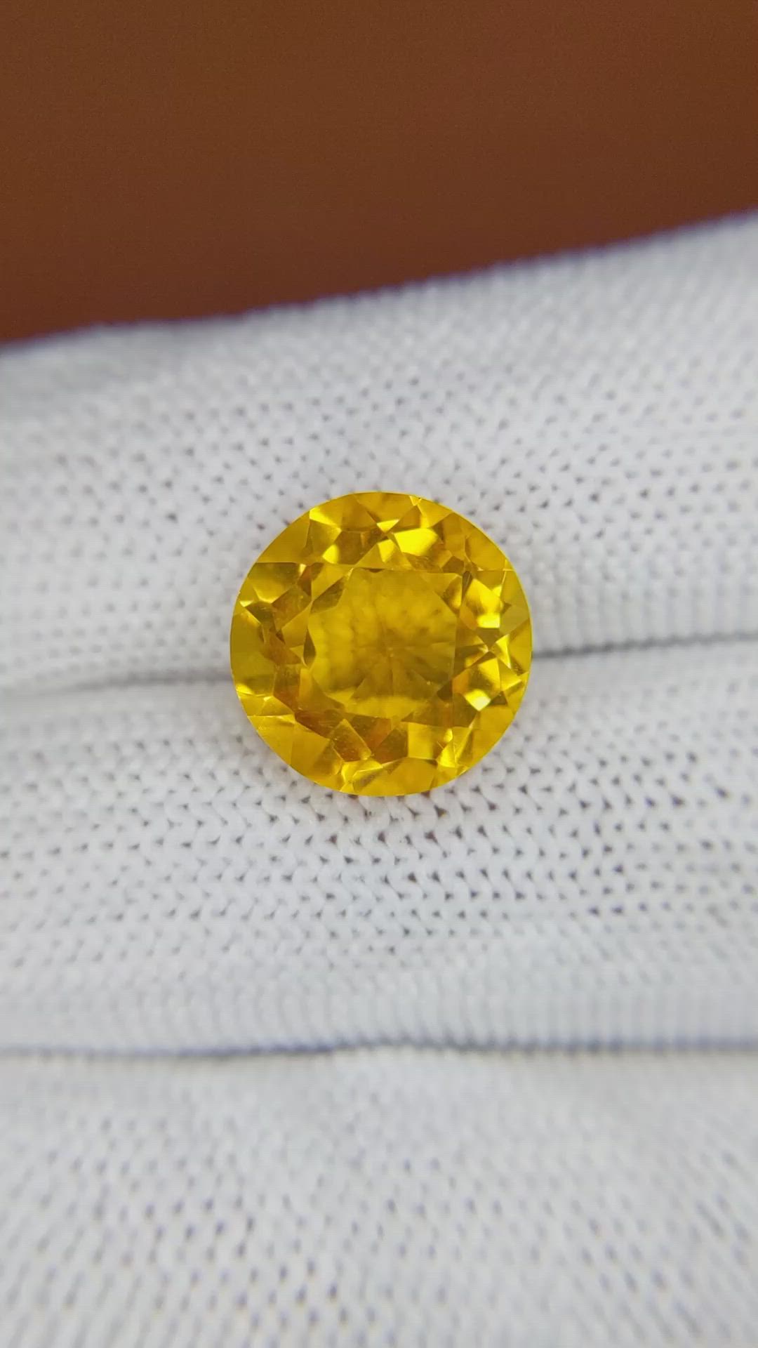 6.40 Ct. Yellow Citrine from Ceylon (Sri Lanka) Size Video