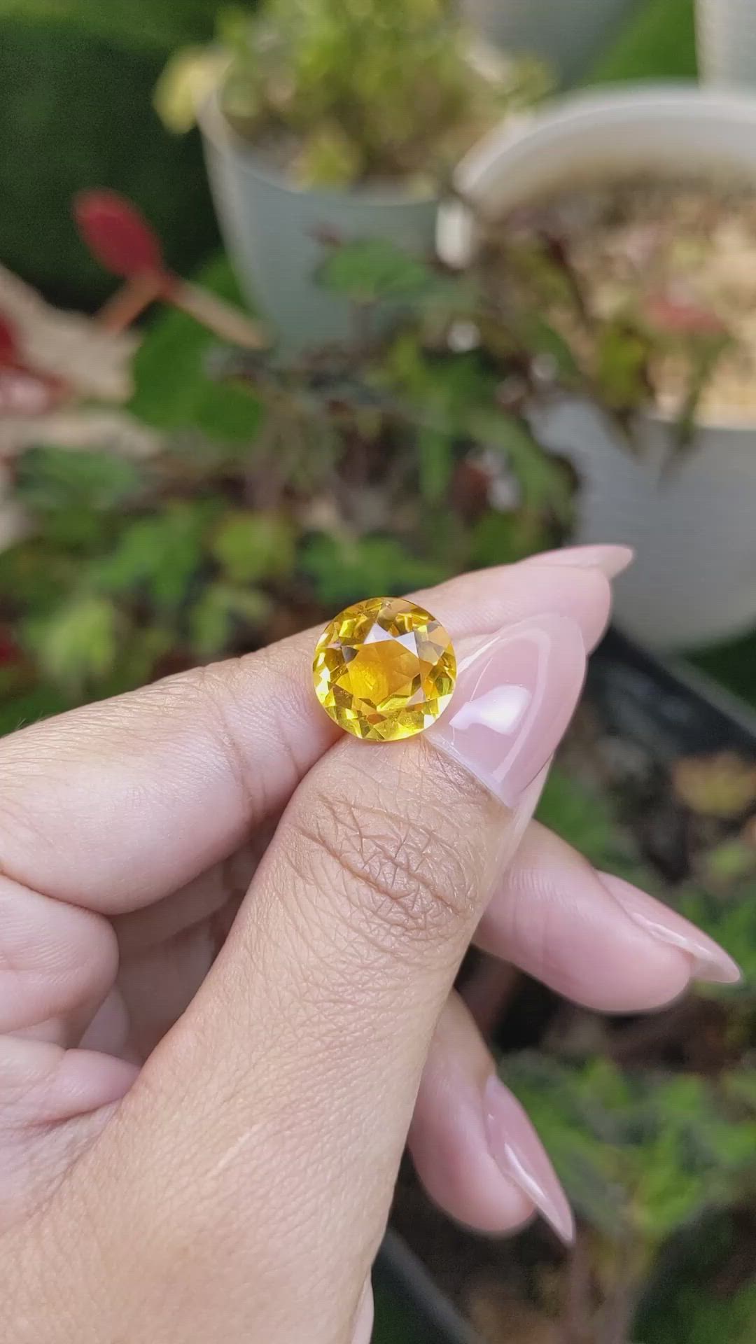6.40 Ct. Yellow Citrine from Ceylon (Sri Lanka) Size Video