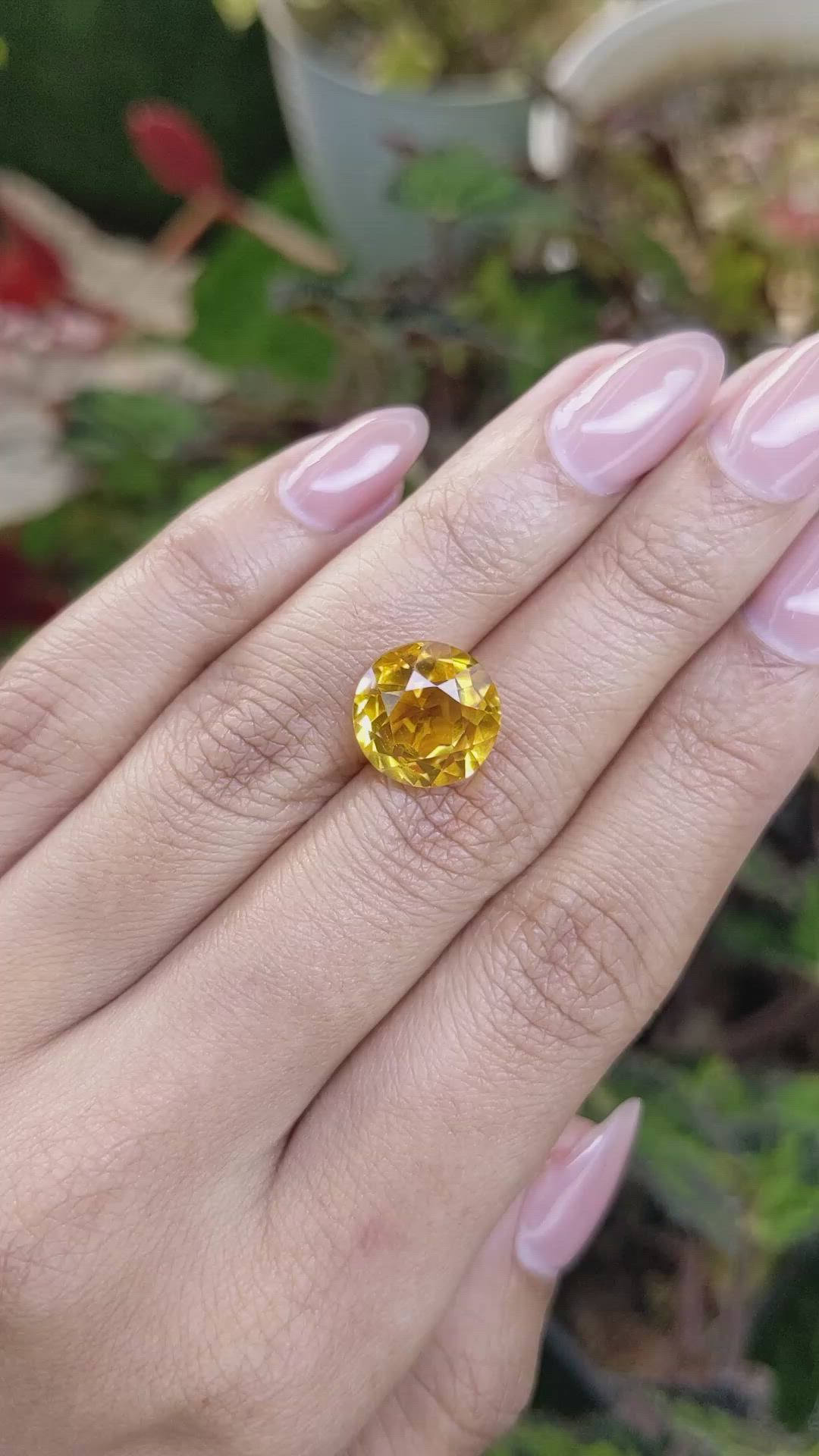 6.40 Ct. Yellow Citrine from Ceylon (Sri Lanka) Size Video