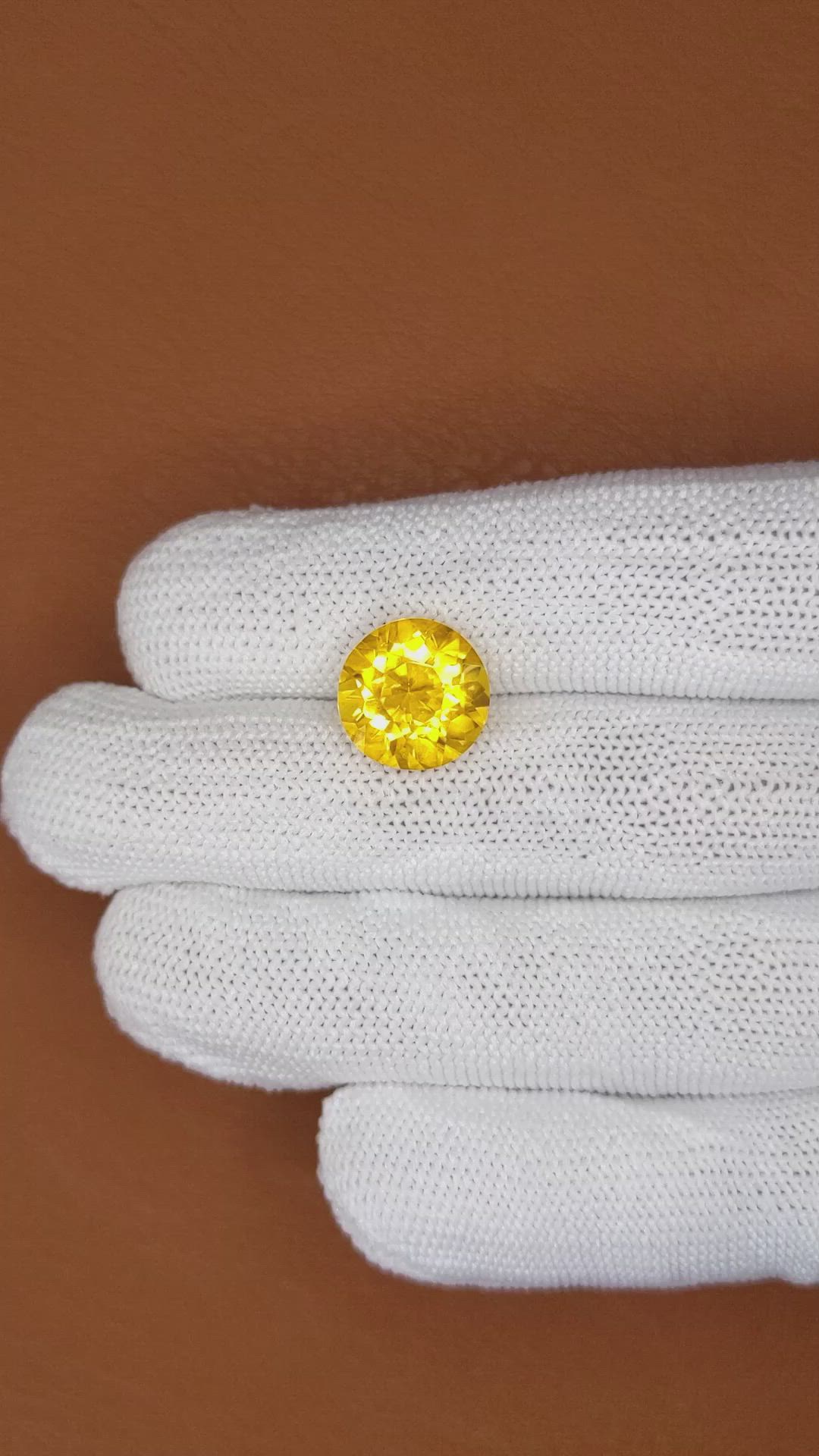 6.12 Ct. Yellow Citrine from Ceylon (Sri Lanka) Size Video