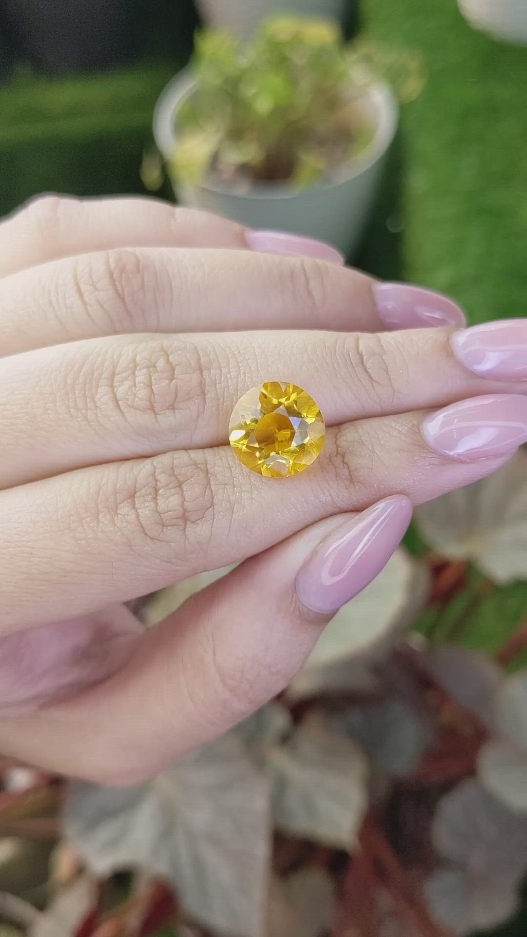 6.12 Ct. Yellow Citrine from Ceylon (Sri Lanka) Size Video
