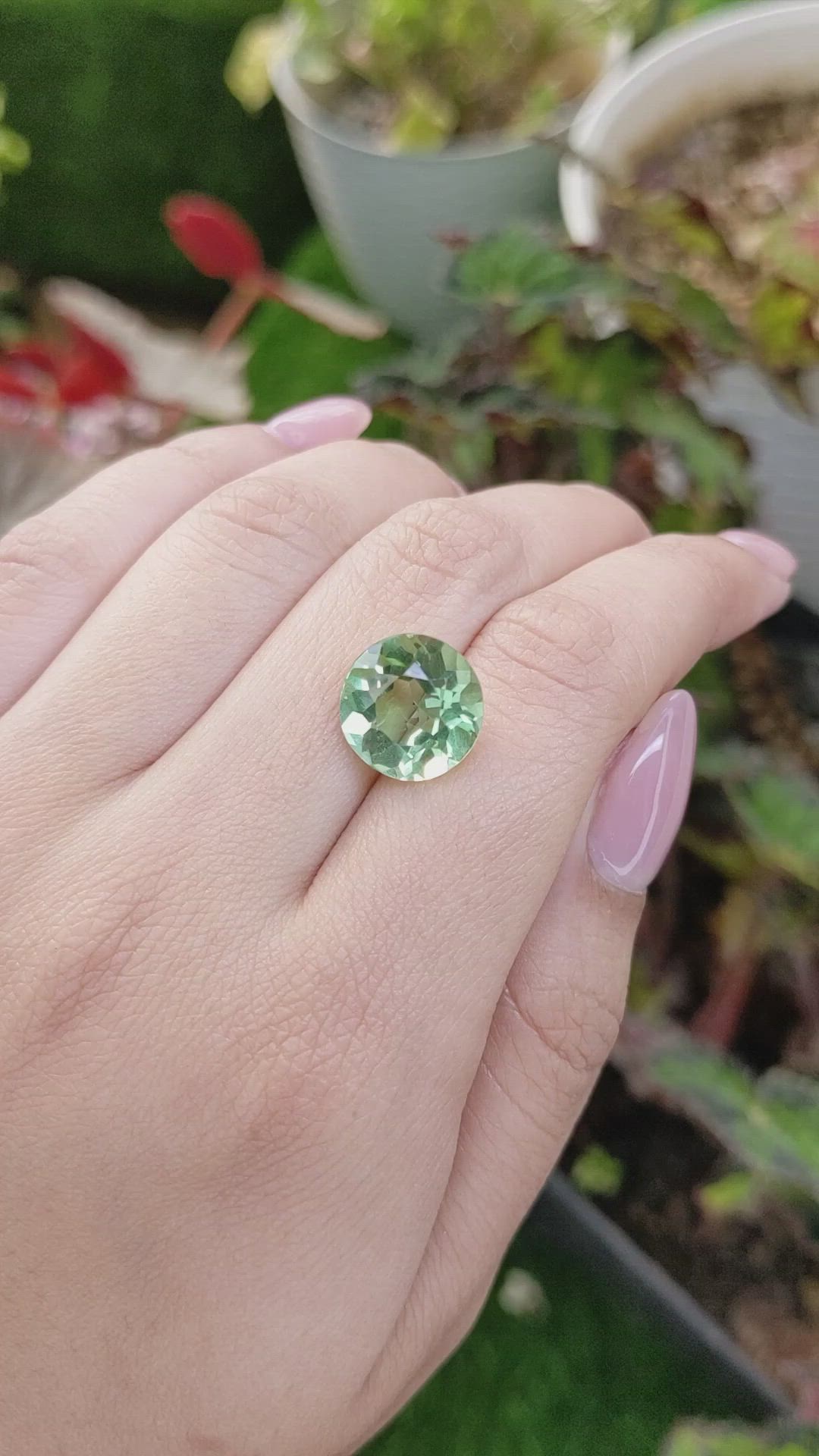 6.47 Ct. Green Prasiolite from Brazil Size Video