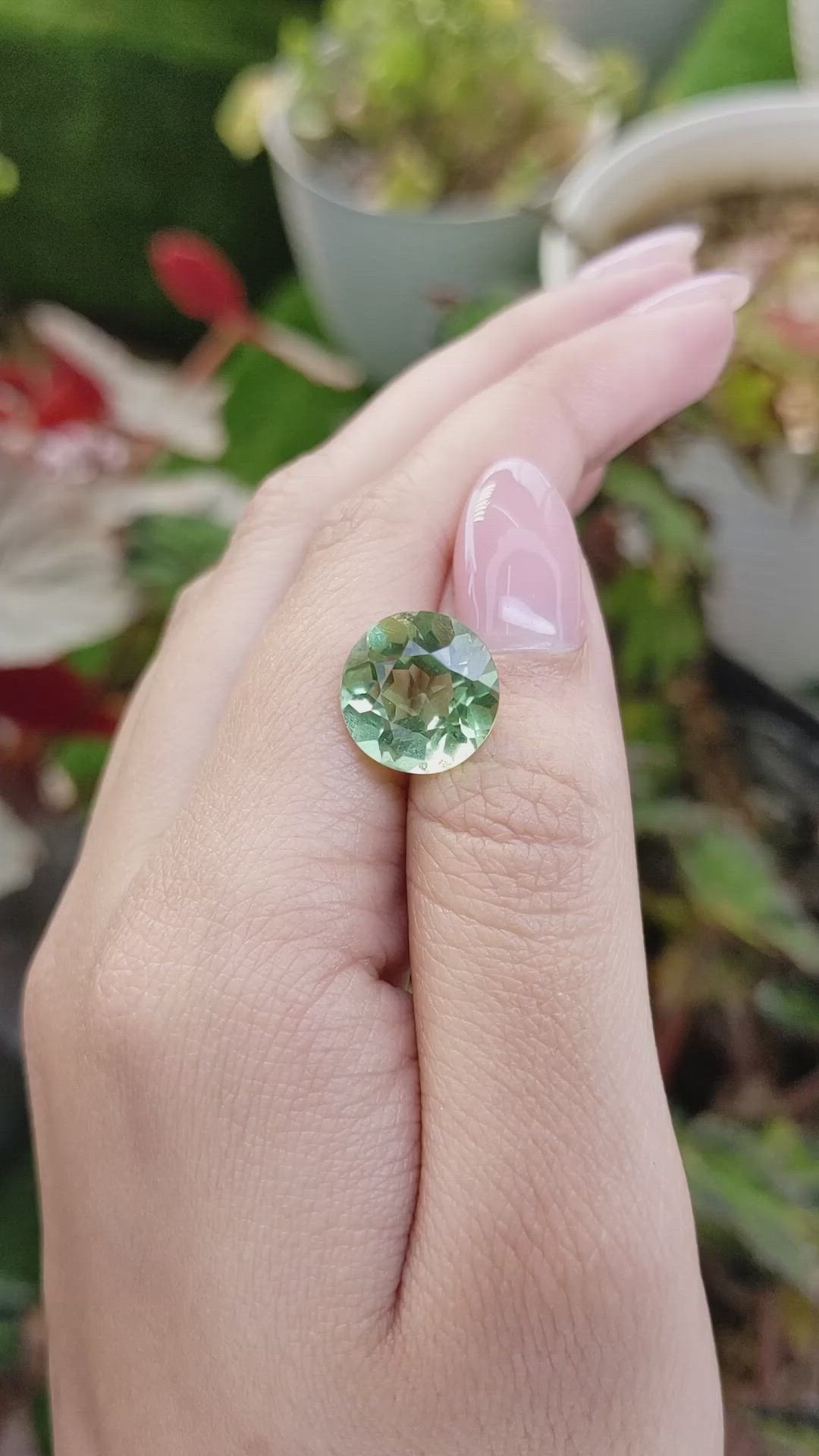 6.47 Ct. Green Prasiolite from Brazil Size Video