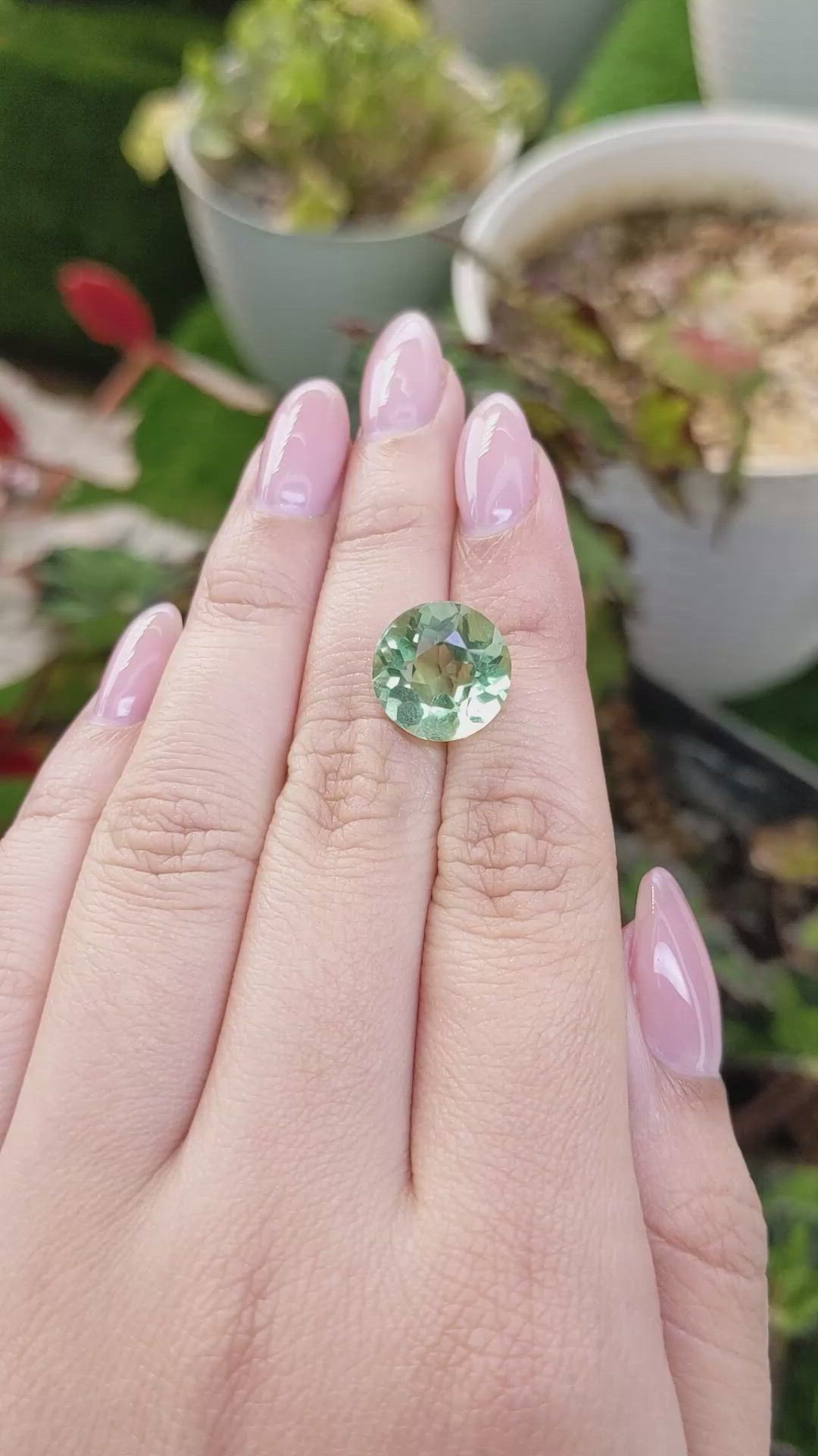 6.47 Ct. Green Prasiolite from Brazil Size Video