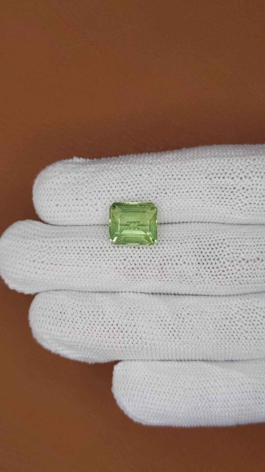 5.56 Ct. Green Prasiolite from Brazil Size Video